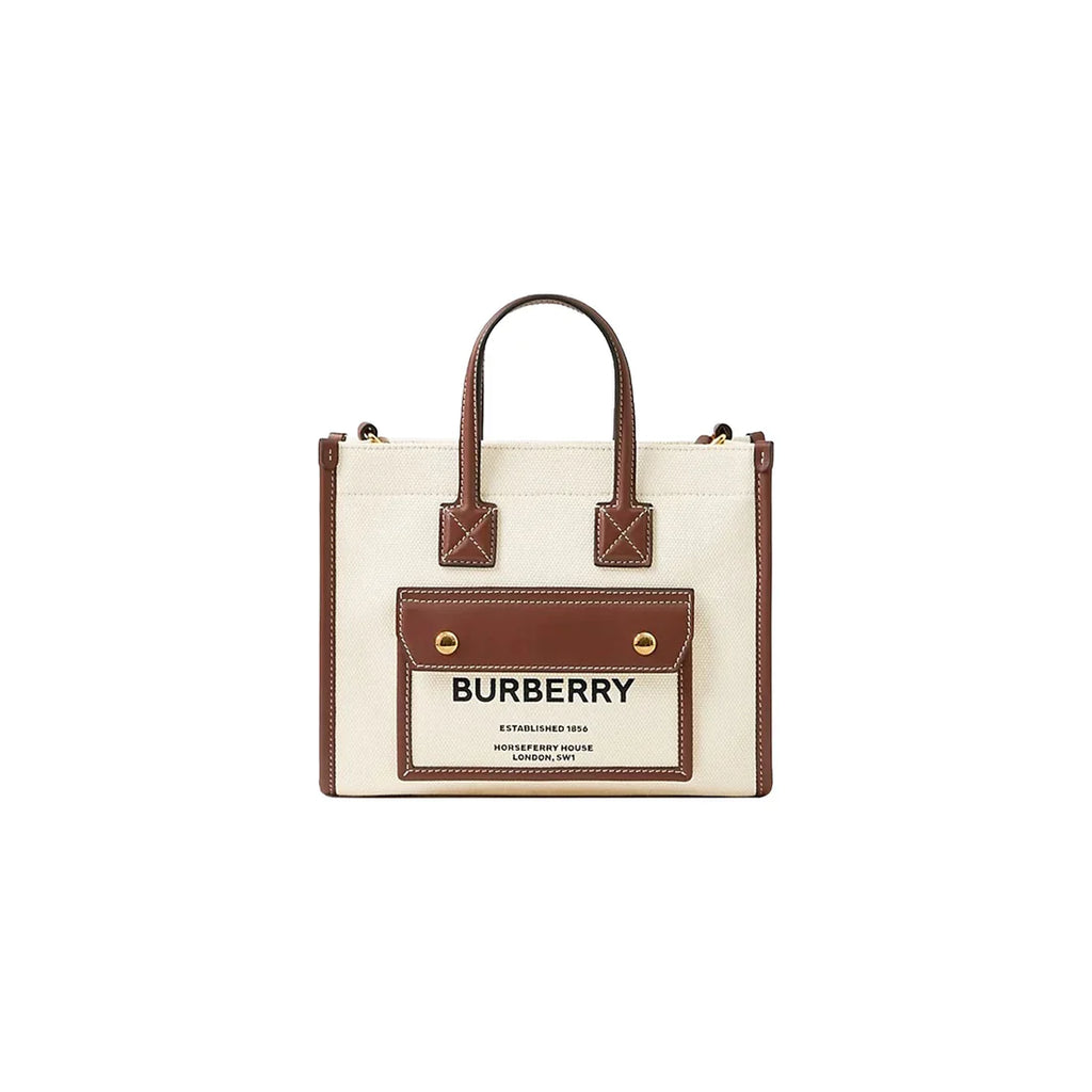 BURBERRY Serene Almond Luxe Mini Tote Bag
