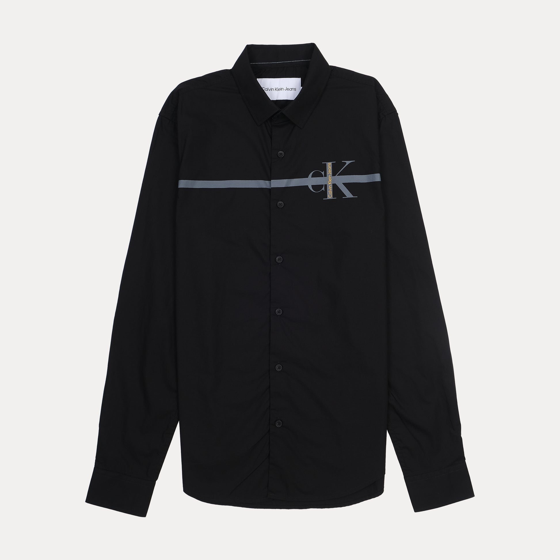CALVIN KLEIN Untamed Onyx Whisper Long Sleeve Button-Up Shirt