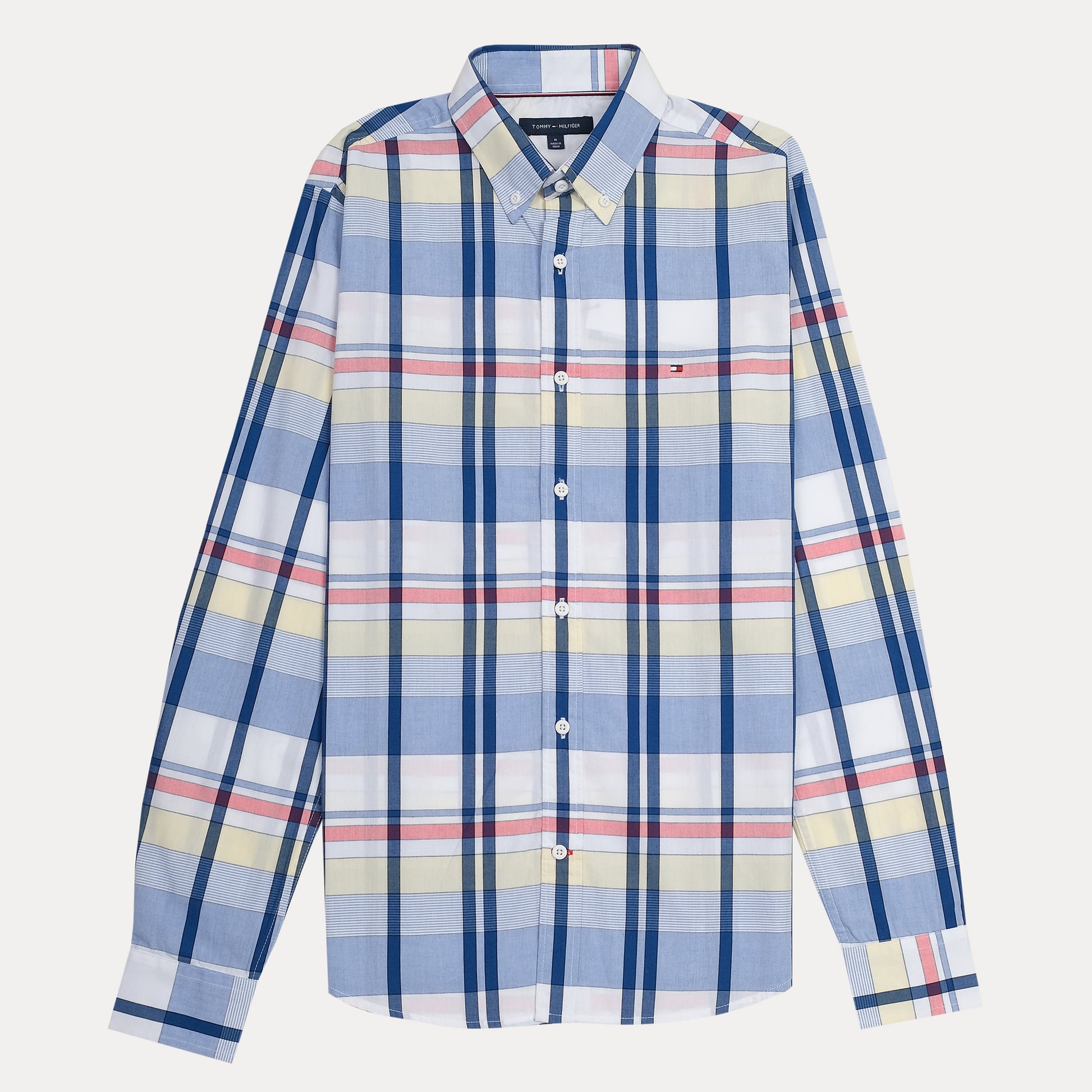 Tommy Hilfiger Classic Cotton Checkered Shirt in Serene Sky