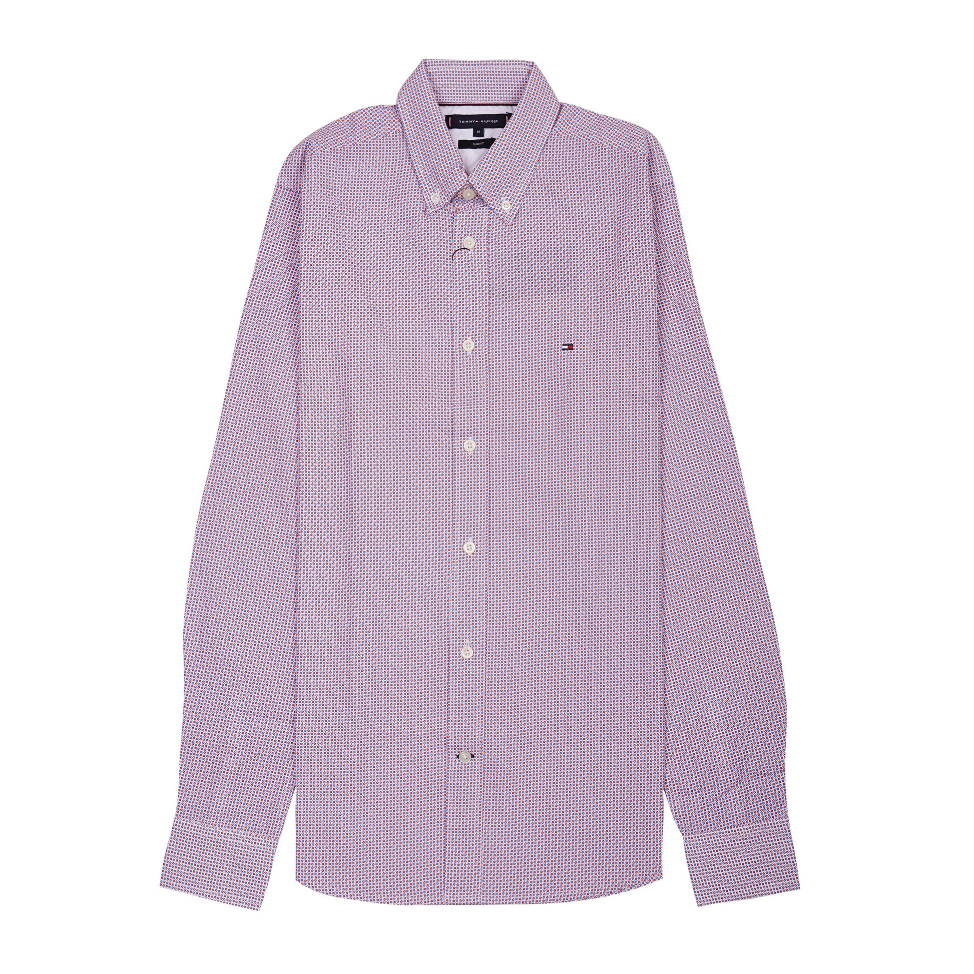 TOMMY HILFIGER Prismatic Mauve Tailored Fit Long Sleeve Button-Up Shirt
