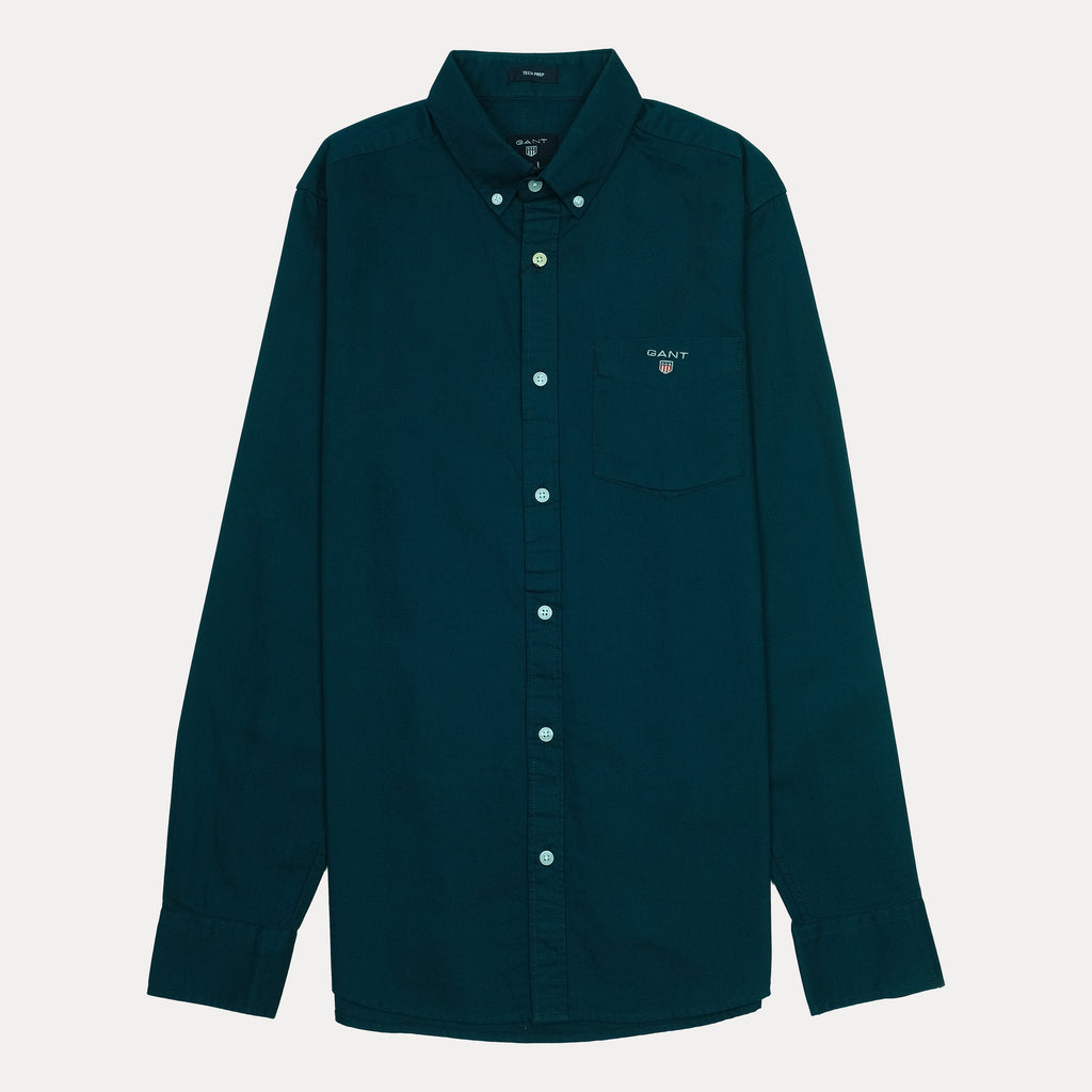 GANT Tech Prep Long Sleeve Button-Down Shirt in Deep Teal