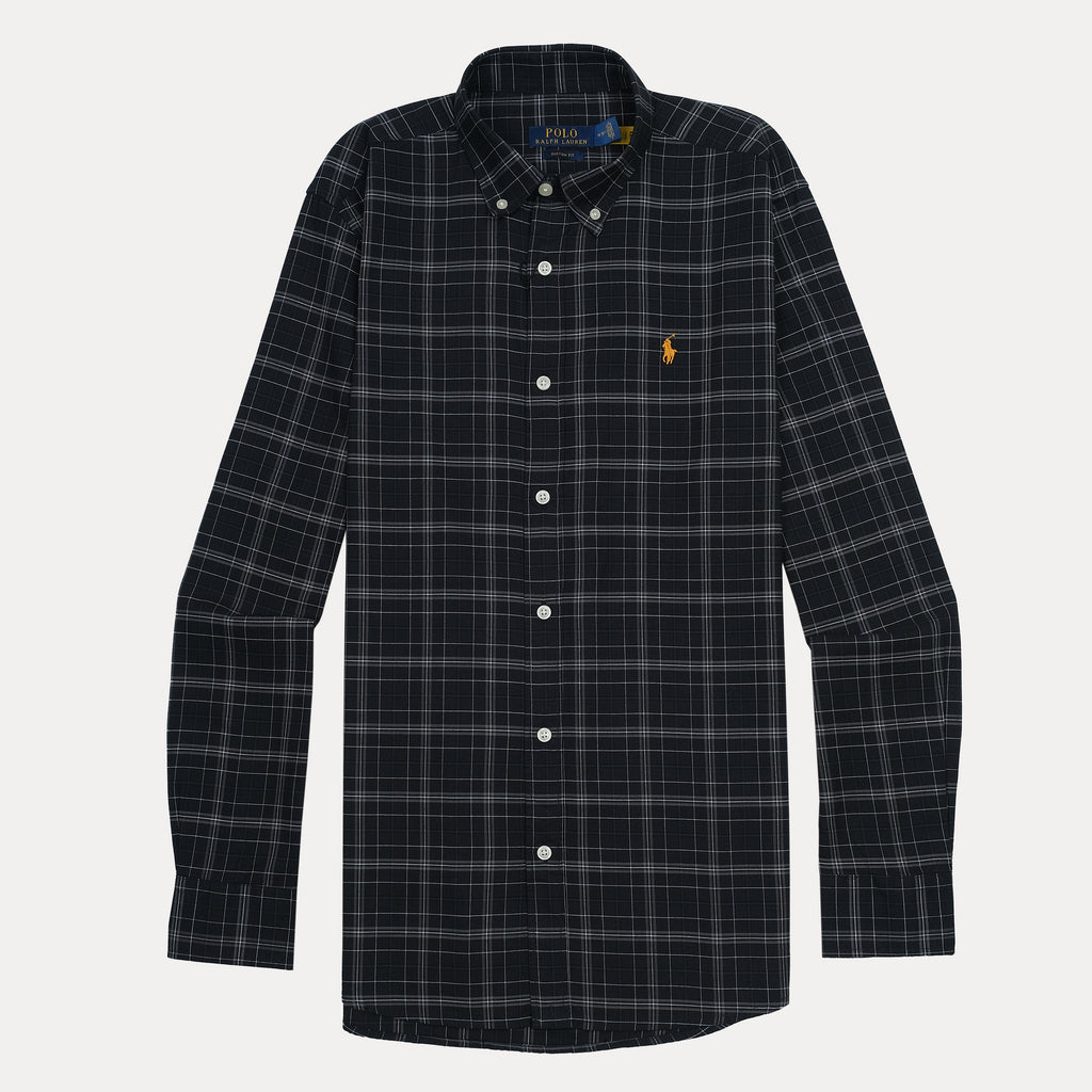 Polo Ralph Lauren Custom Fit Plaid Shirt in Midnight Check