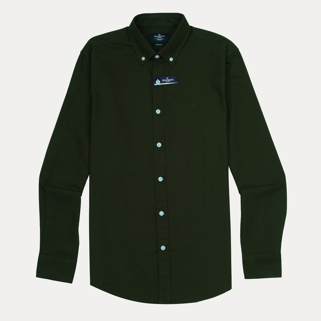 Hackett Earthy Olive Slim Fit Shirt