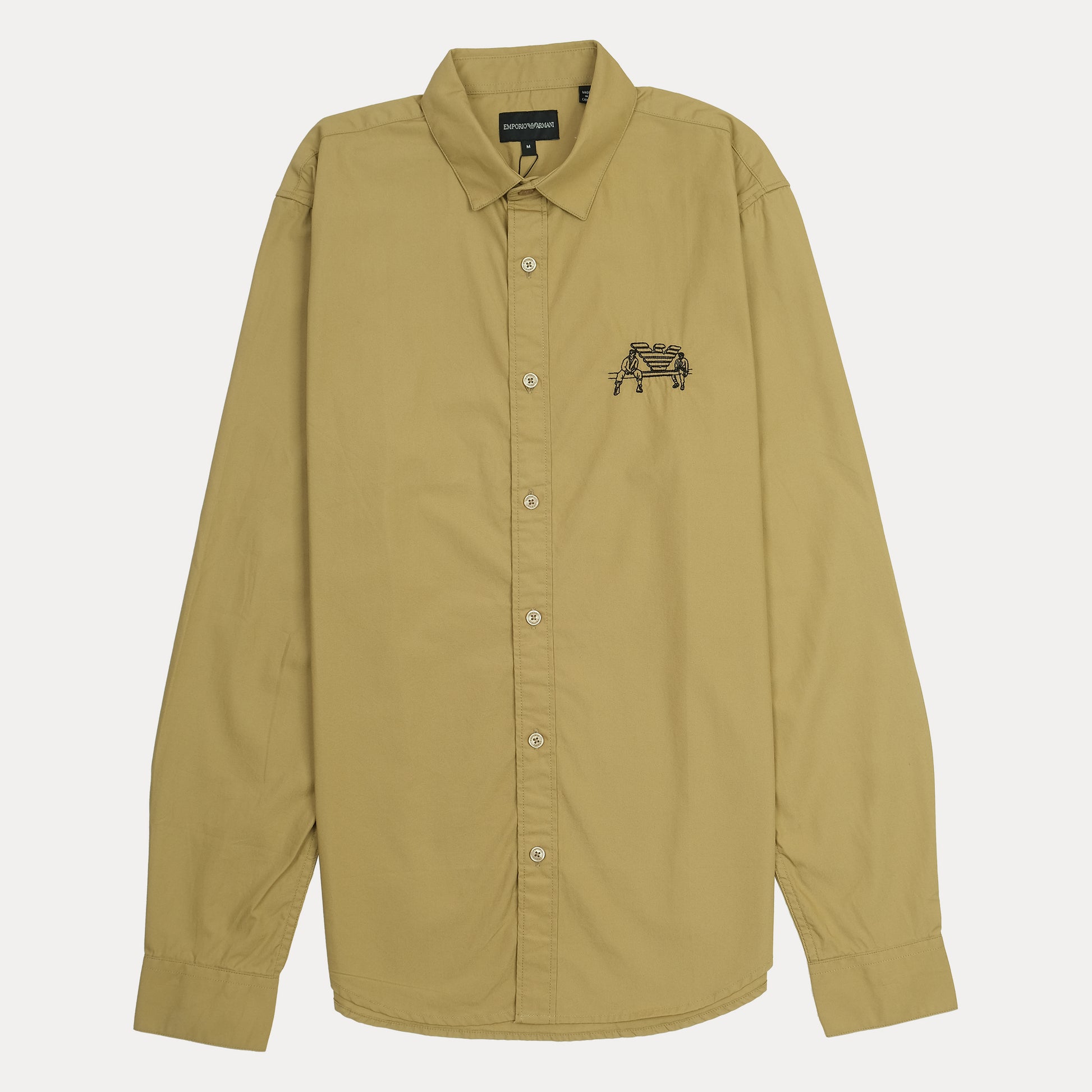 Emporio Armani Embroidered Casual Button-Up Shirt
