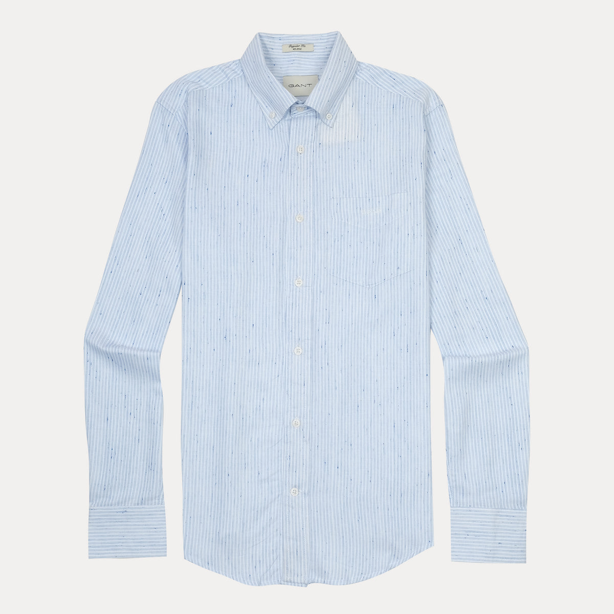 [Melange Slub Linen] GANT Melange Striped Elegance Shirt in Sky Blue