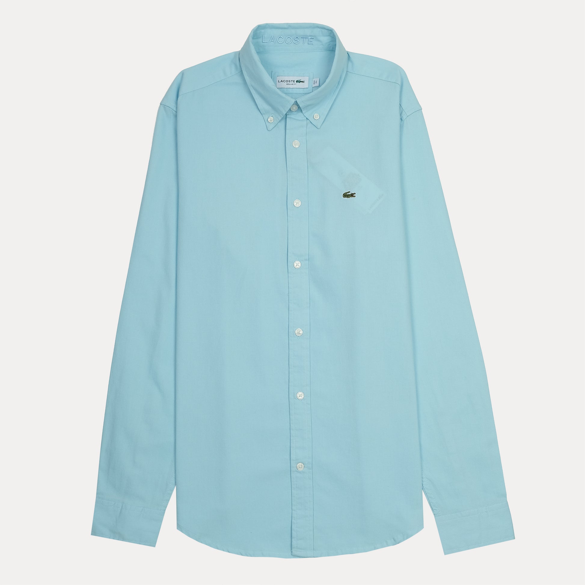 Lacoste Elegant Sky Blue Cotton Button-Up Shirt
