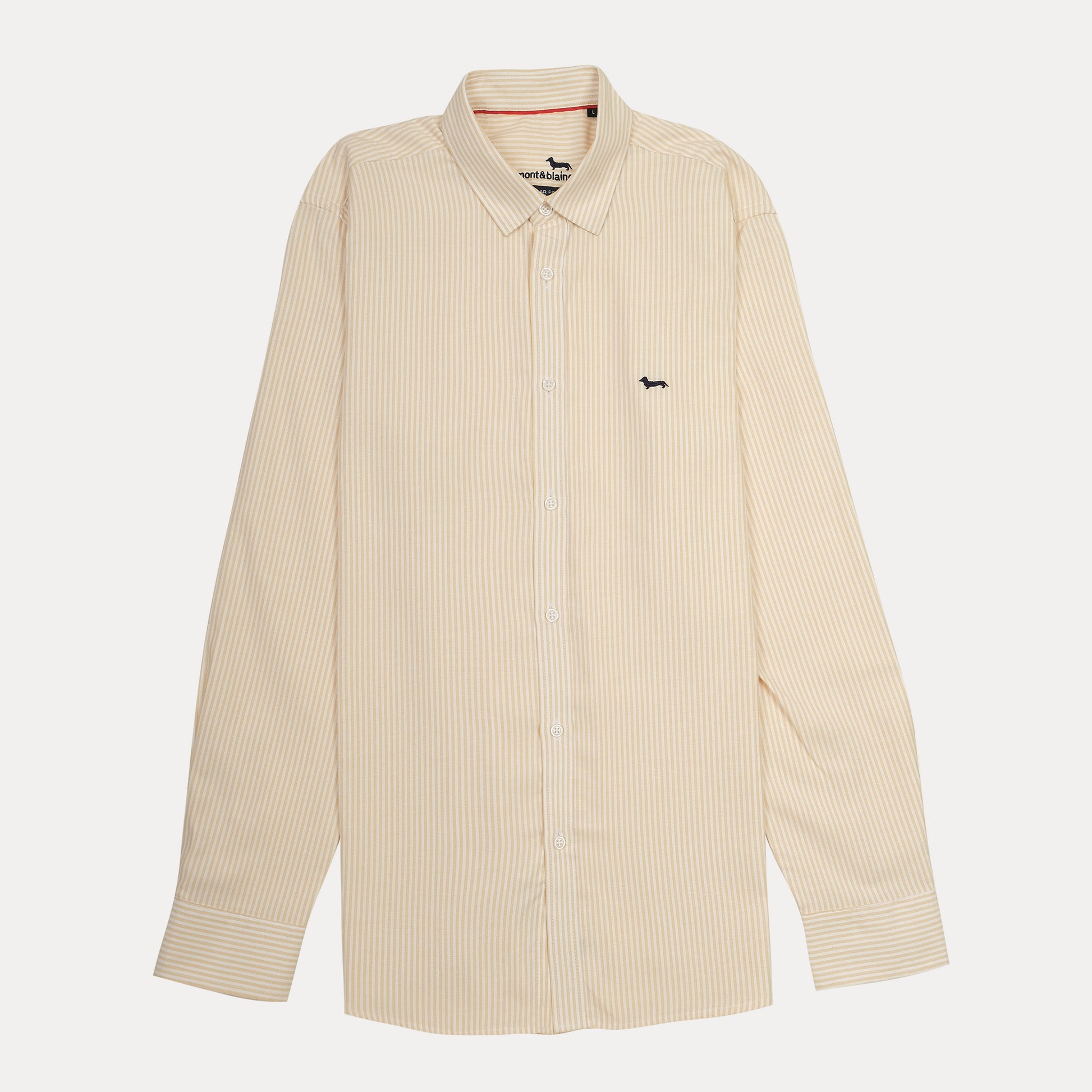 Harmont & Blaine Striped Regular Fit Shirt in Soft Yellow