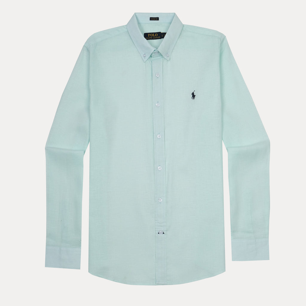 Polo Ralph Lauren Breezy Aqua Classic Fit Linen Shirt