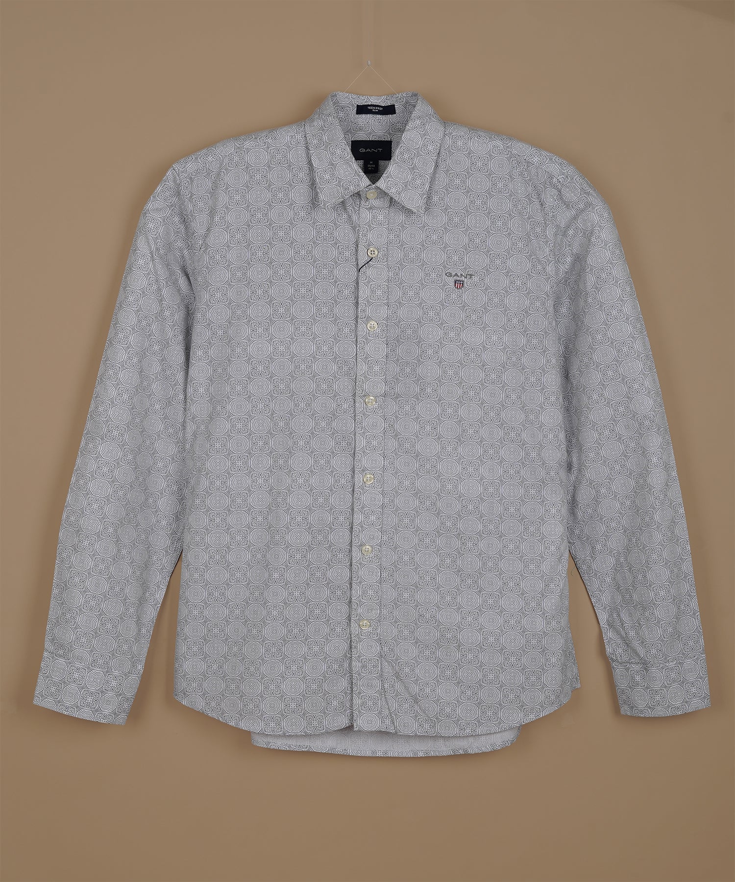GANT Astral Silver Slim Fit Long Sleeve Shirt