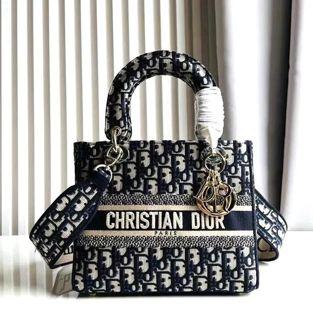 CHRISTIAN DIOR Enchanted Indigo Elegant Mini Tote Bag