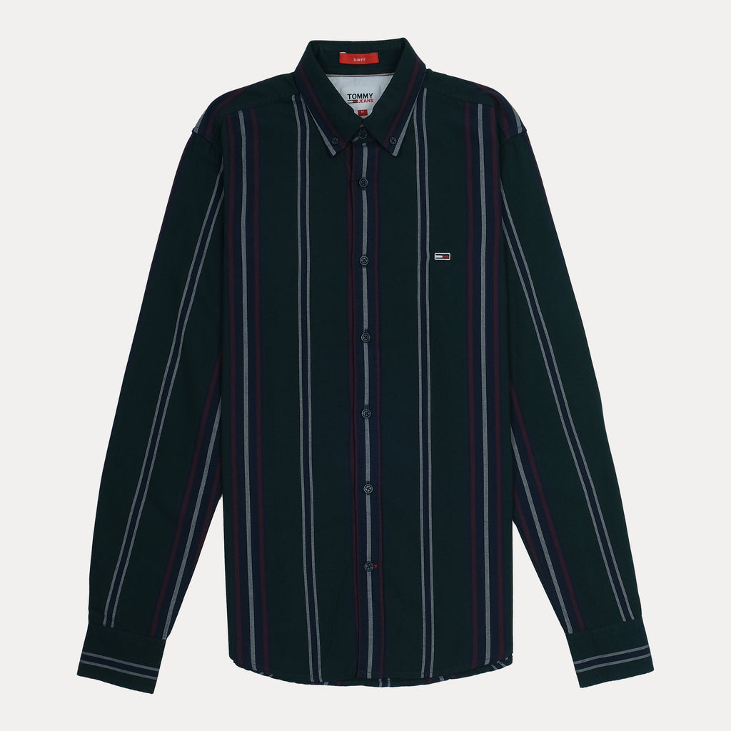 TOMMY JEANS Twilight Forest Slim Fit Long Sleeve Button-Up Shirt