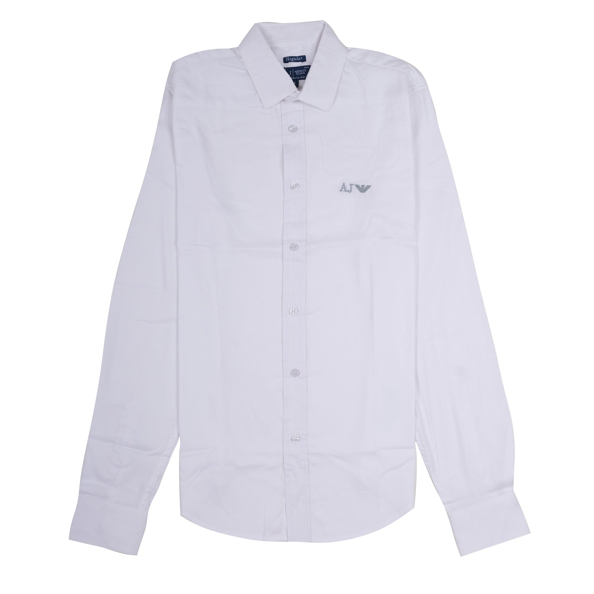 AJ ARMANI JEANS Pristine Pearl Classic Fit Long Sleeve Button-Up Shirt
