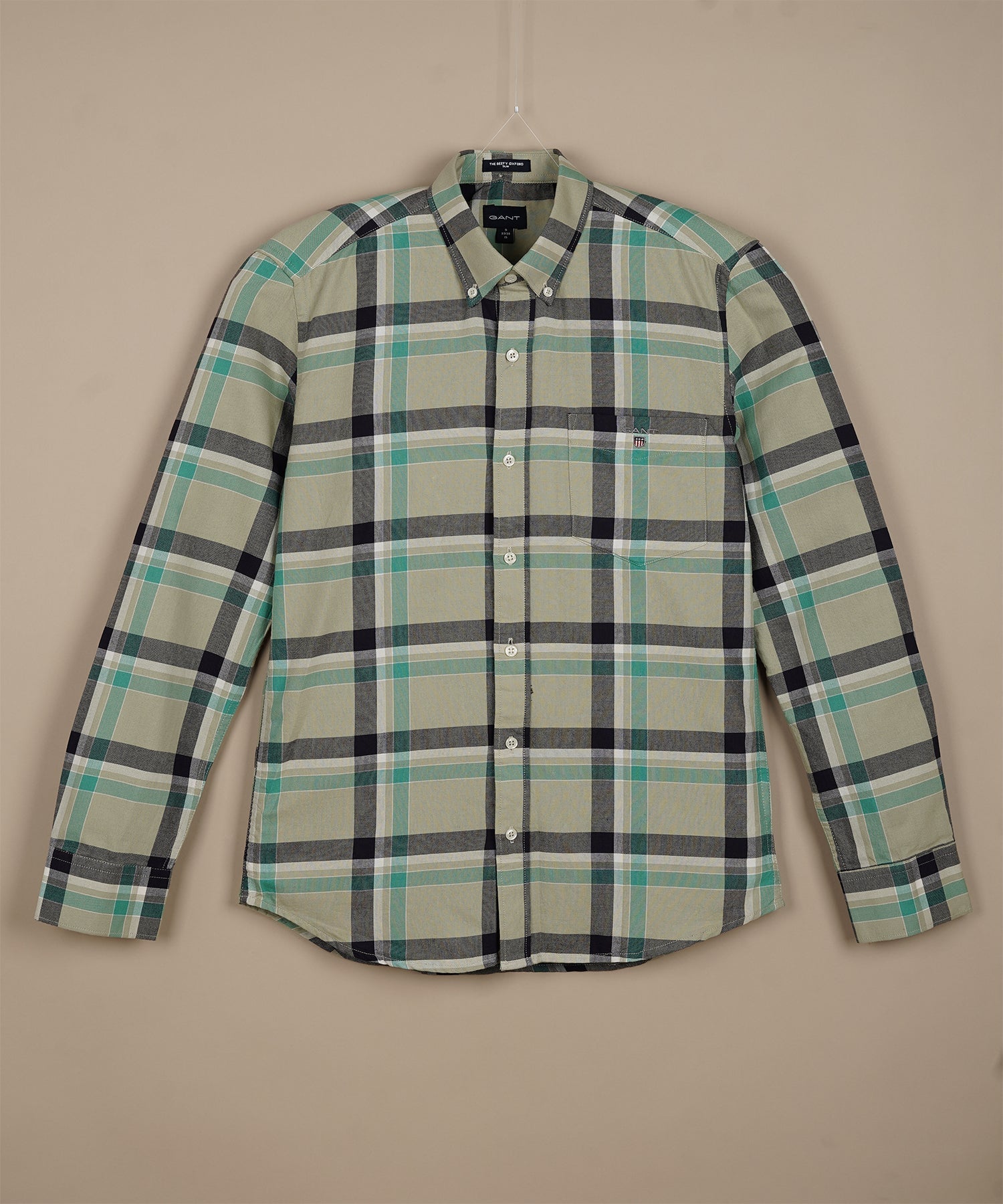 GANT Whimsical Juniper Smoke Relaxed Fit Long Sleeve Oxford Shirt