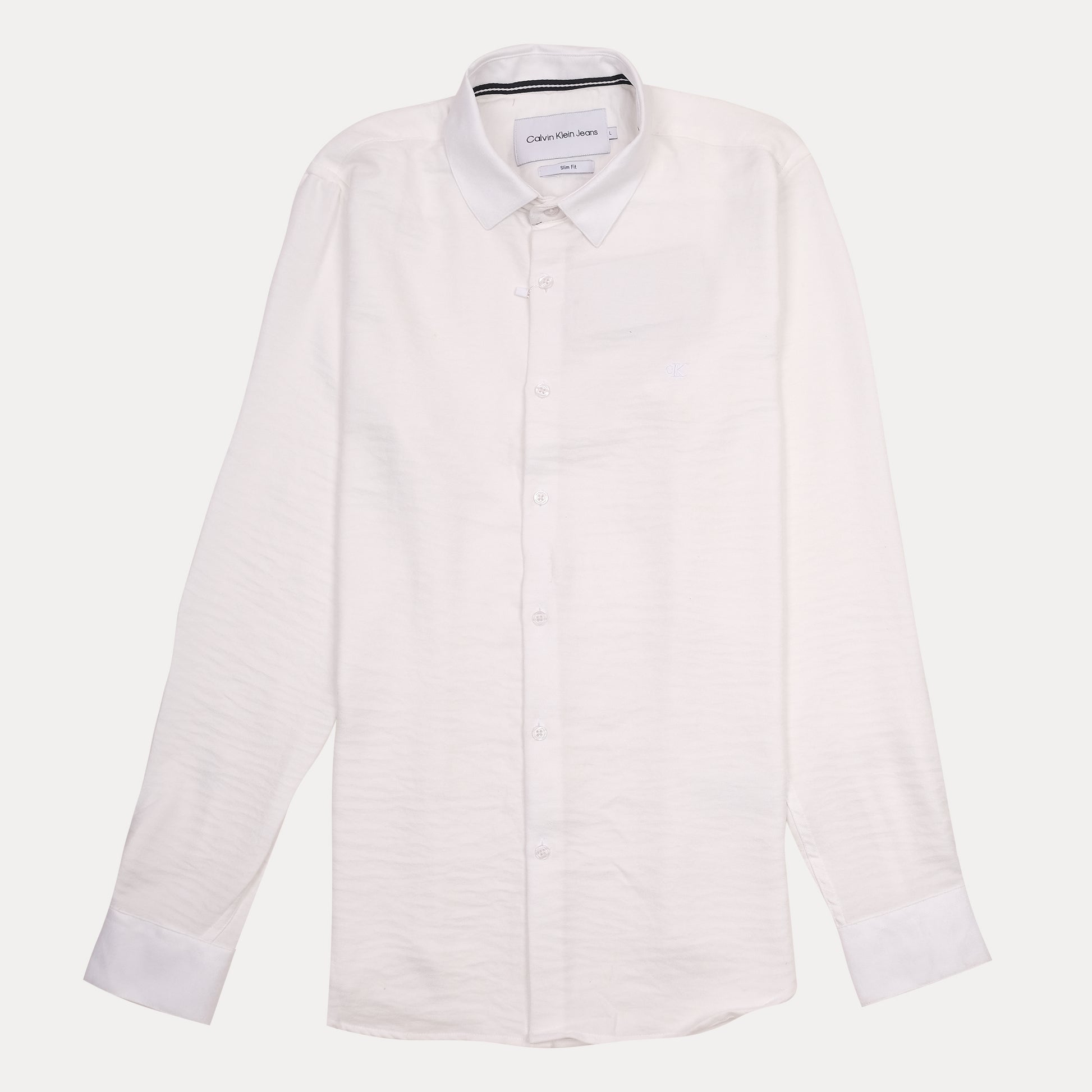 Calvin Klein Jeans Slim Fit White Dress Shirt