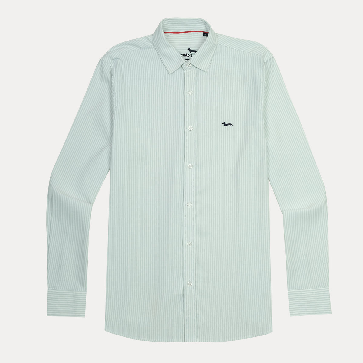 harmont&blaine Breezy Striped Regular Fit Shirt in Soft Mint