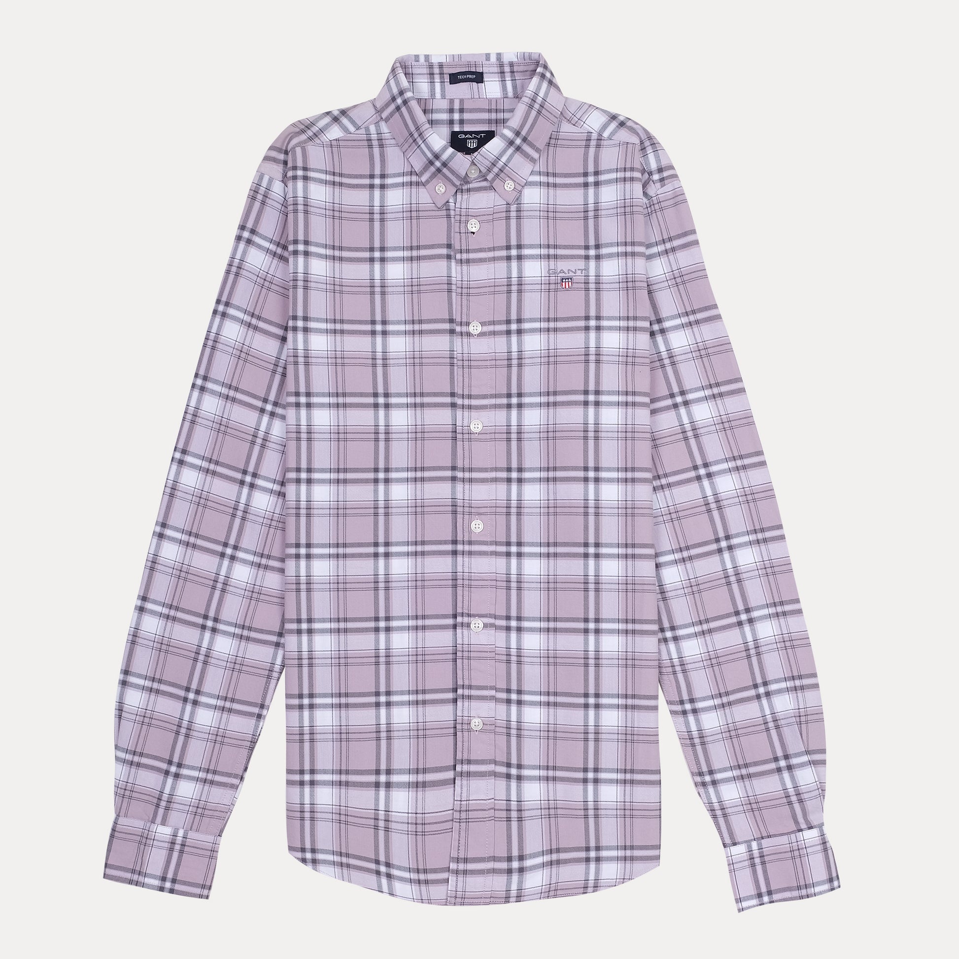 GANT Lavender Mist Tailored Fit Long Sleeve Button-Down Shirt