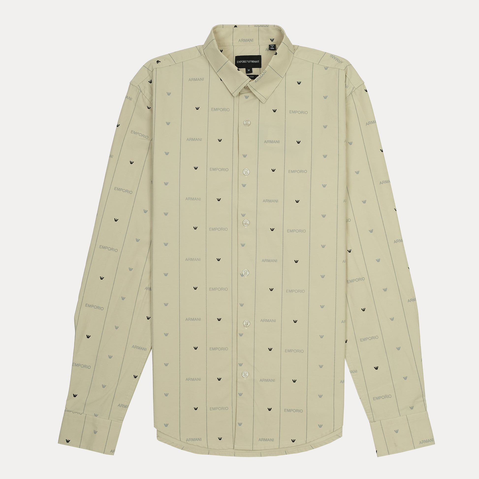 EMPORIO ARMANI Logo Print Long Sleeve Shirt
