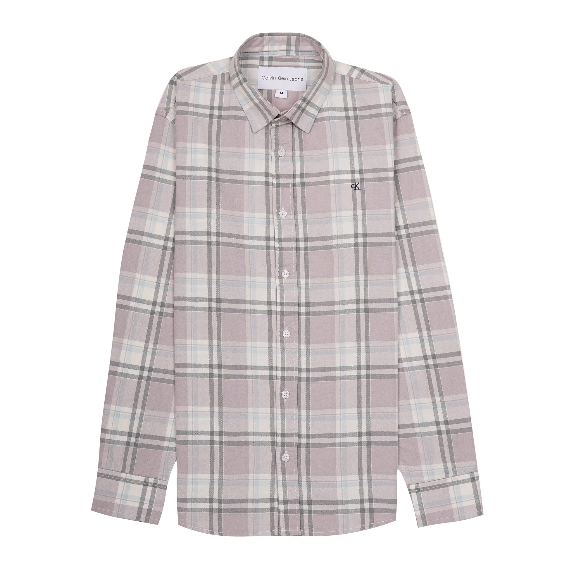 CALVIN KLEIN JEANS Prismatic Sage Tailored Fit Long Sleeve Plaid Shirt