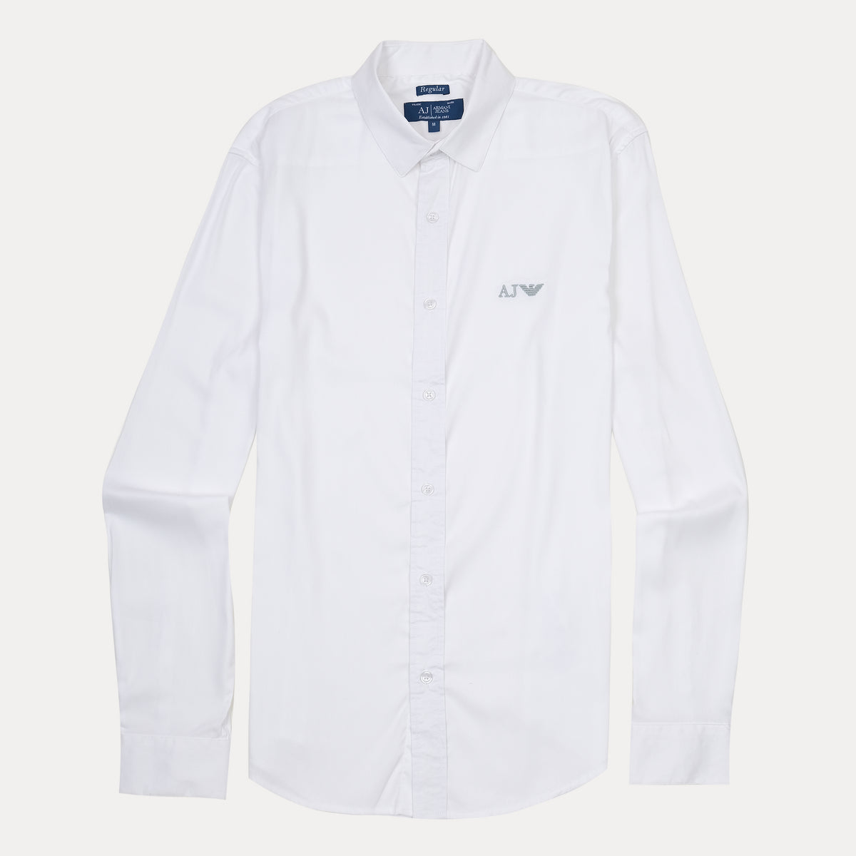 Armani Jeans Elegant Whisper White Button-Up Shirt