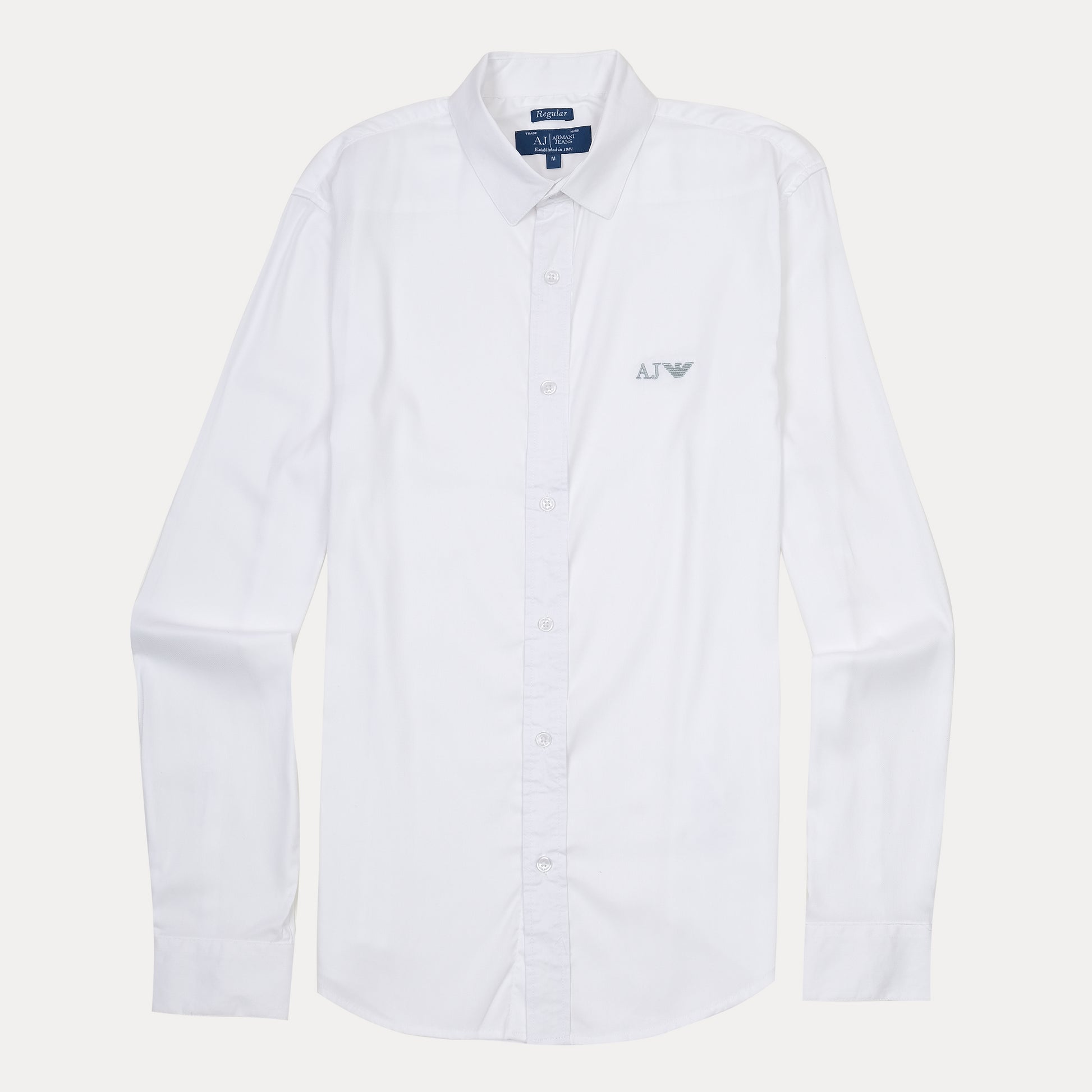 Armani Jeans Elegant Whisper White Button-Up Shirt