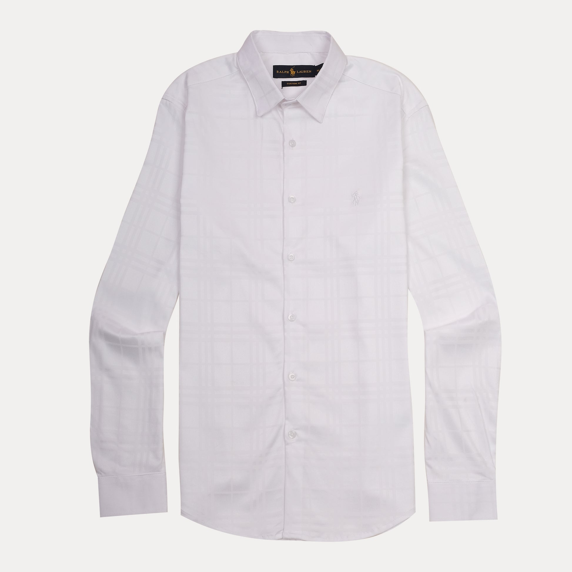 Ralph Lauren Custom Fit Whispering White Checkered Shirt
