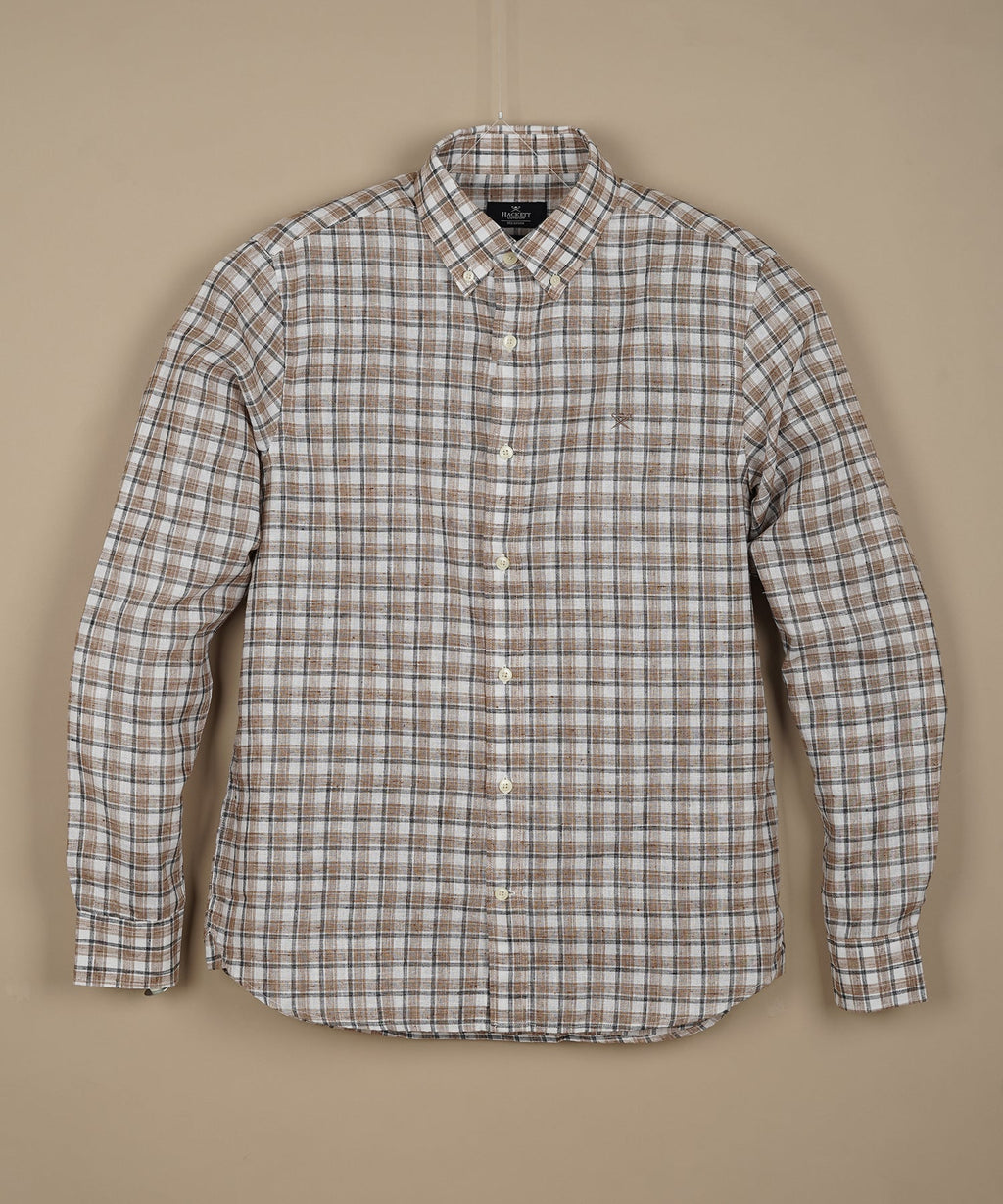 HACKETT Opulent Cocoa Tailored Fit Long Sleeve Check Shirt