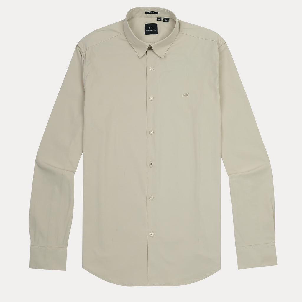 Armani Exchange Elegant Sand Dune Button-Up Shirt