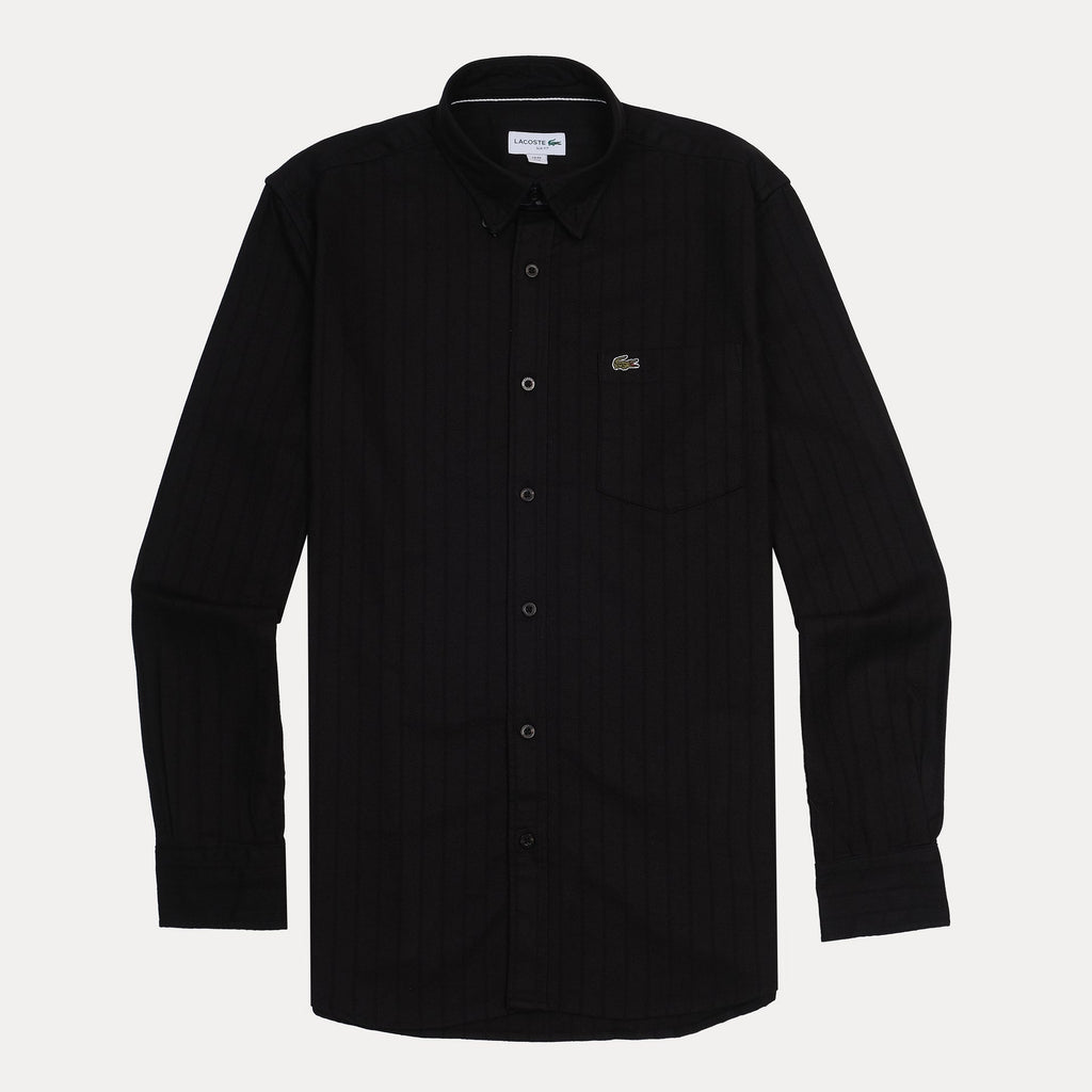 Lacoste Classic Fit Striped Black Shirt
