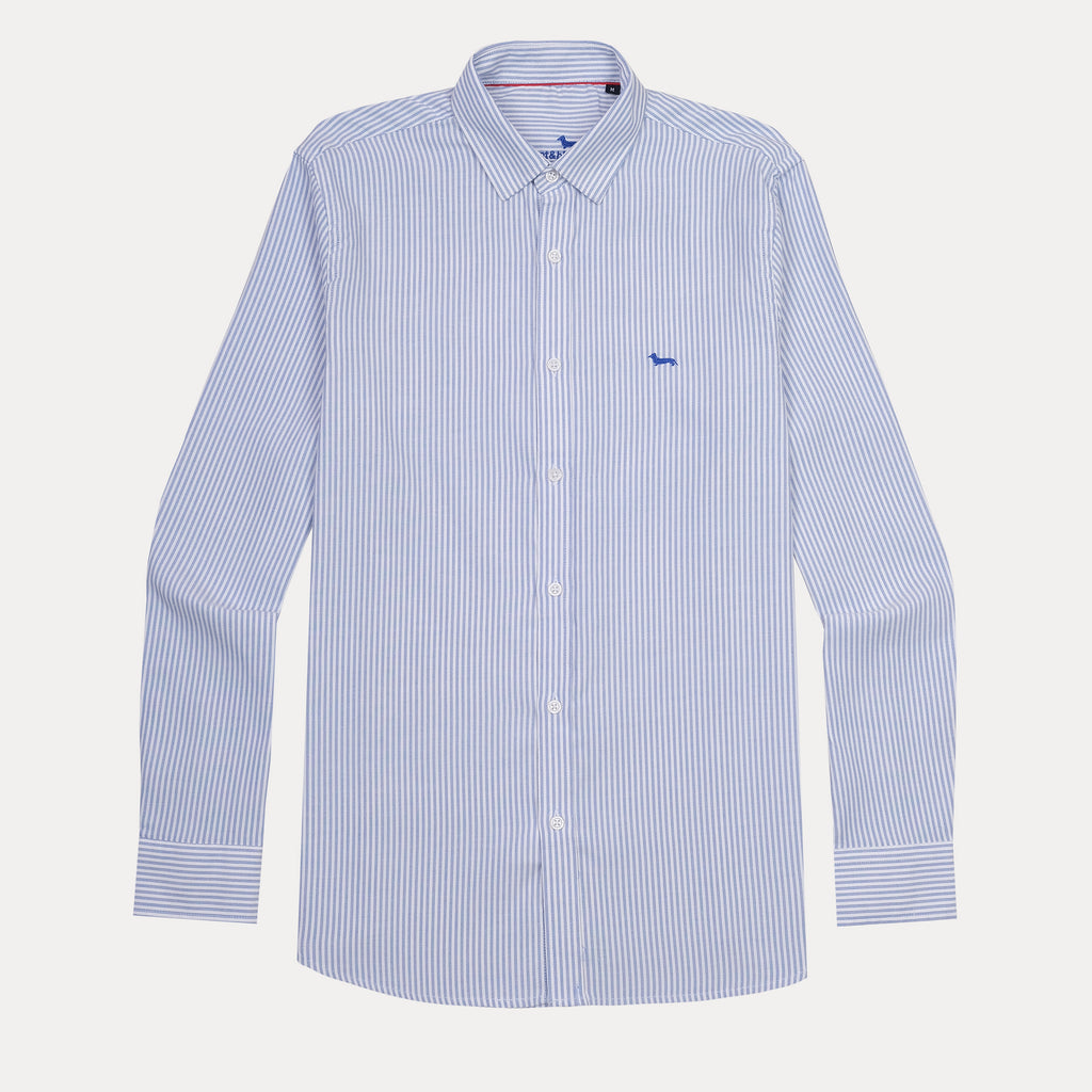 harmont&blaine Striped Elegance Shirt in Sky Blue