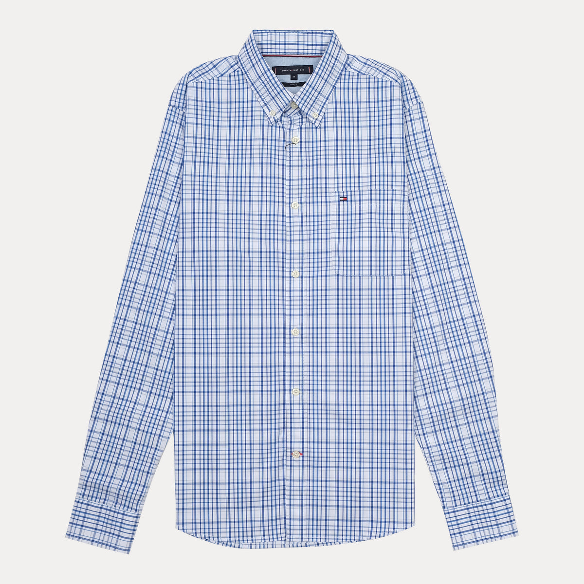 Tommy Hilfiger Classic Fit Blue Check Button-Down Shirt