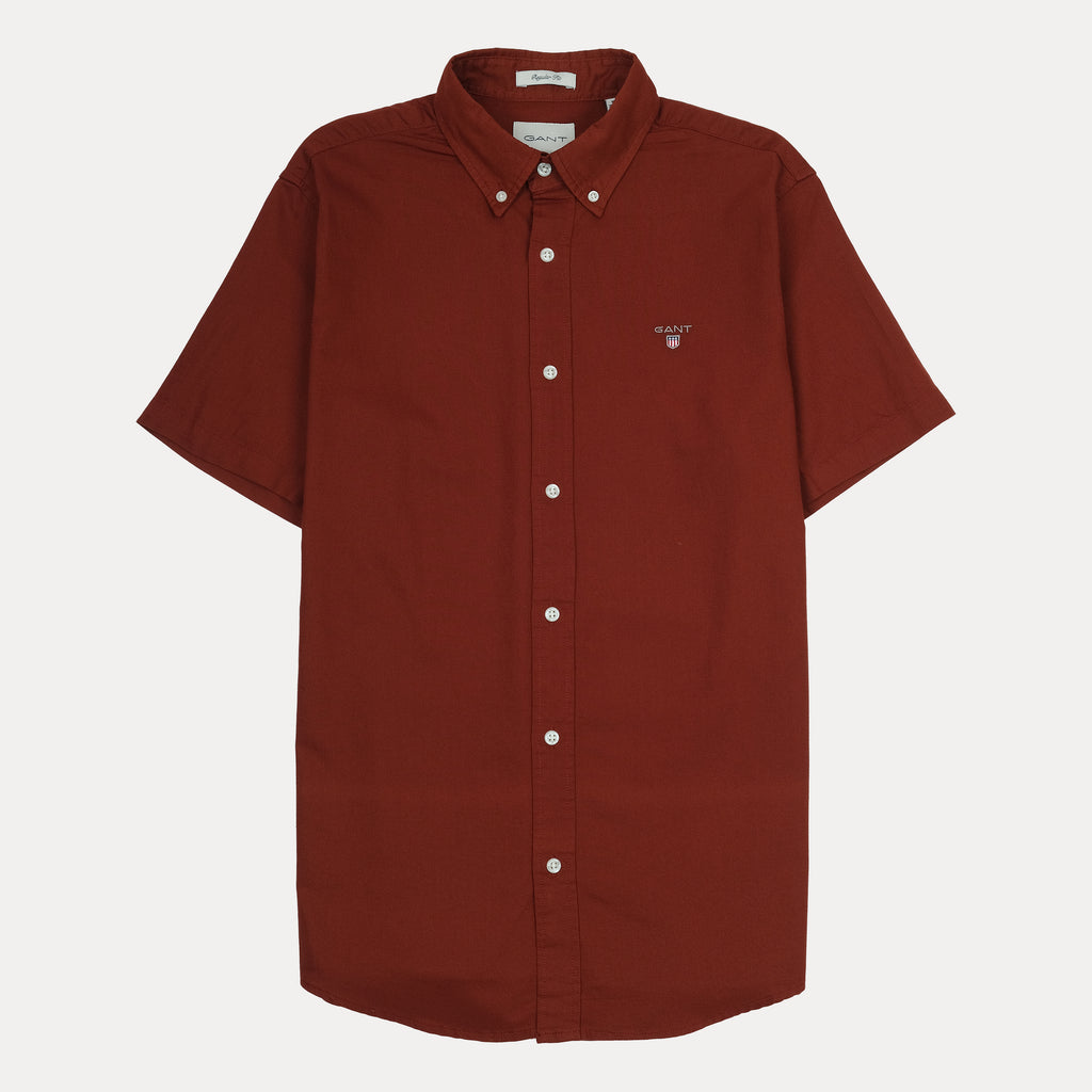 GANT Rustic Red Short-Sleeve Button-Up Shirt