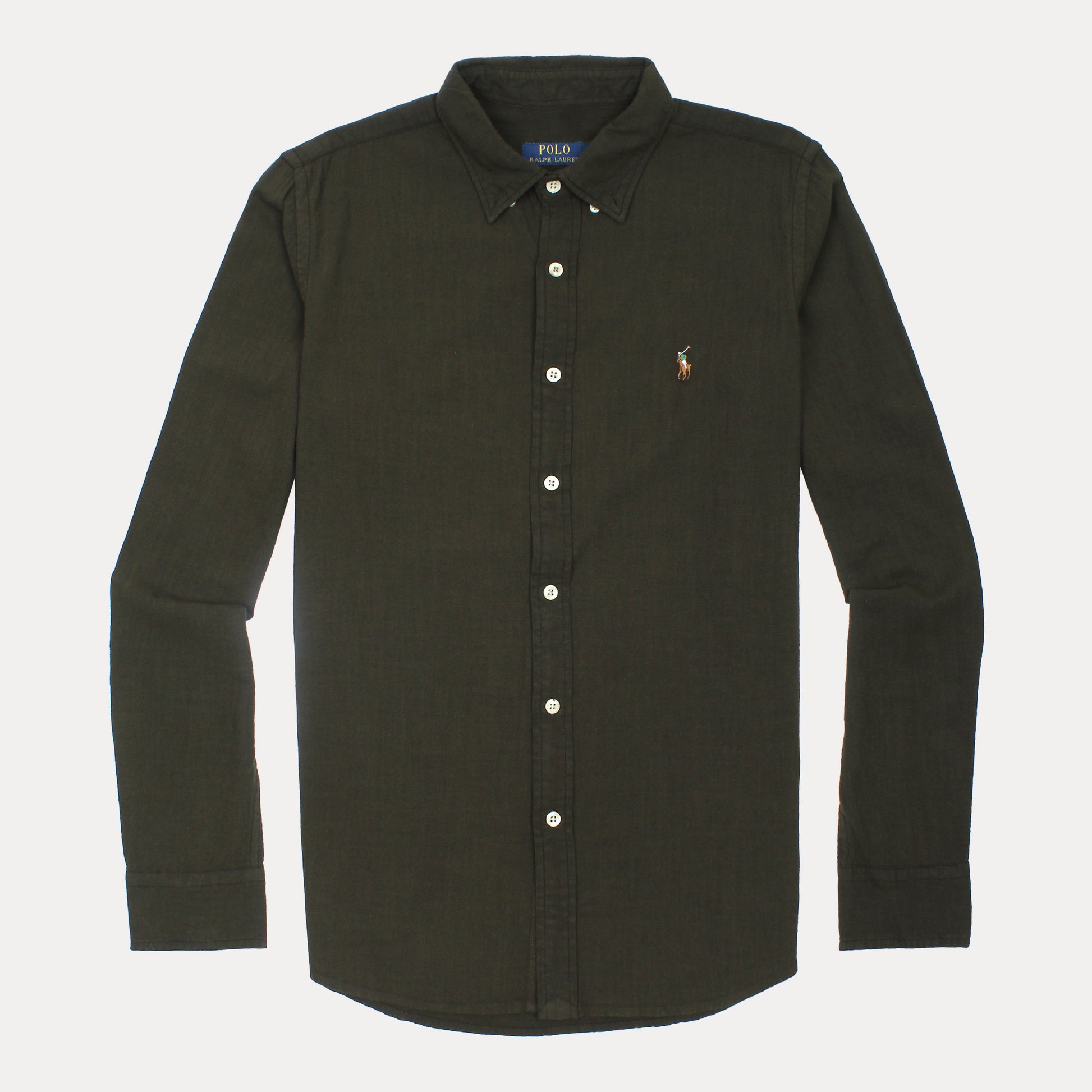 Polo Ralph Lauren Elegant Olive Green Button-Up Shirt
