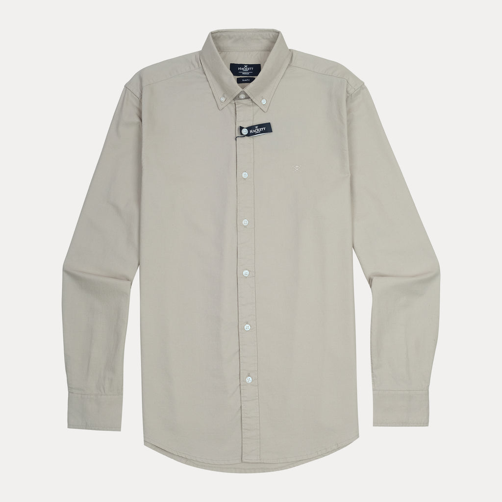 HACKETT Earthy Elegance Slim Fit Shirt in Soft Sand