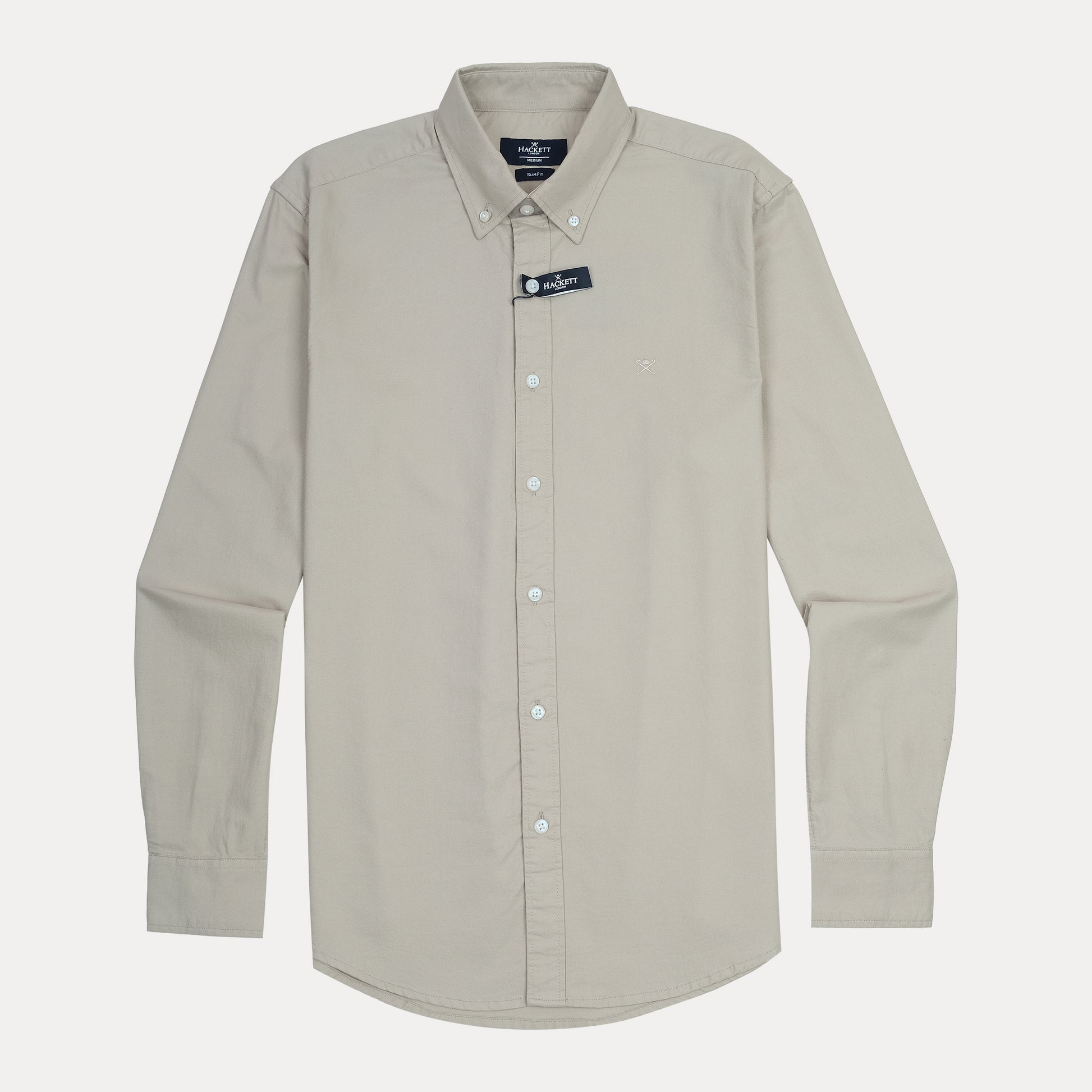 HACKETT Earthy Elegance Slim Fit Shirt in Soft Sand