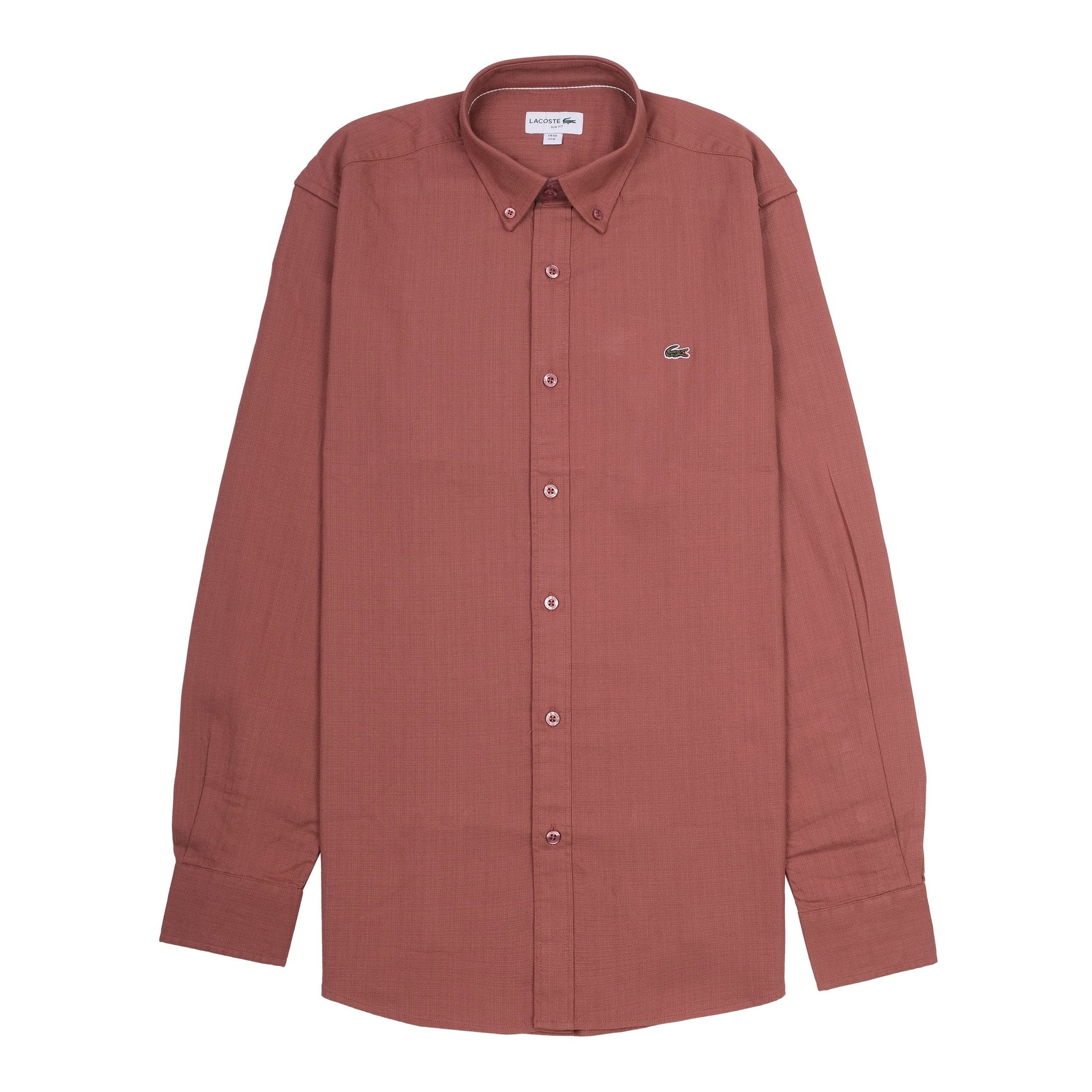 Lacoste Elegant Earthy Long Sleeve Shirt in Rustic Rose