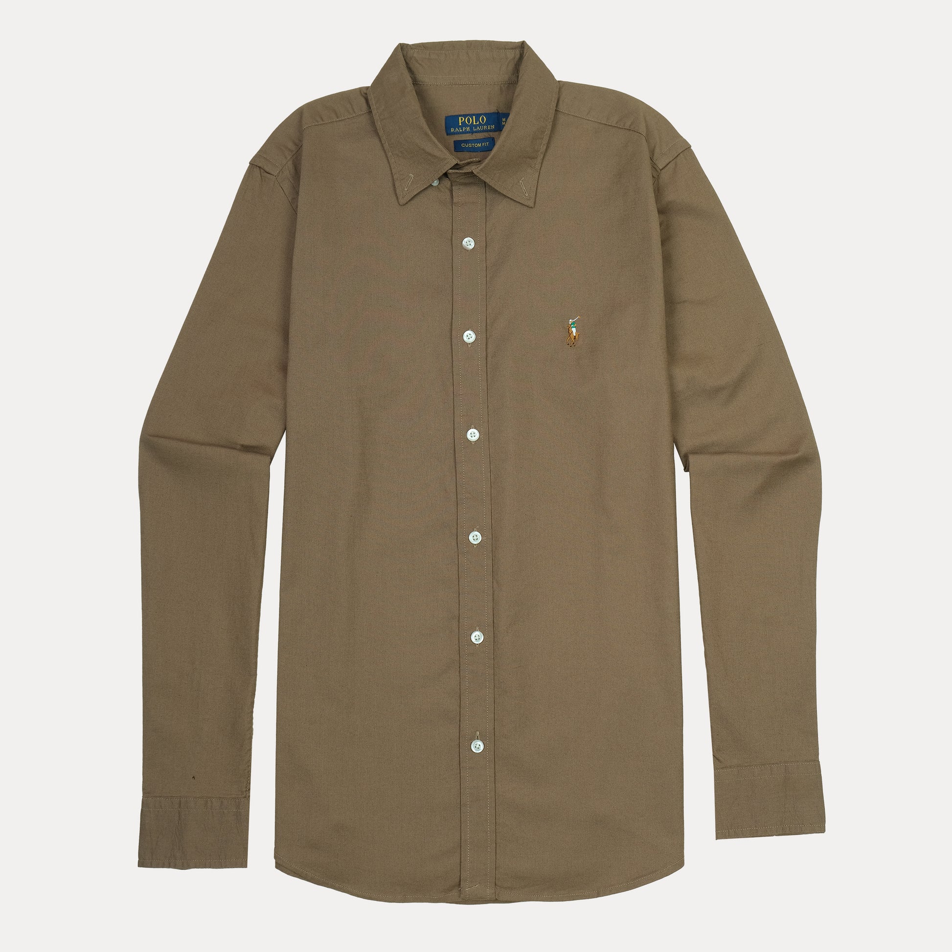 Polo Ralph Lauren Custom Fit Shirt in Earthy Olive Charm
