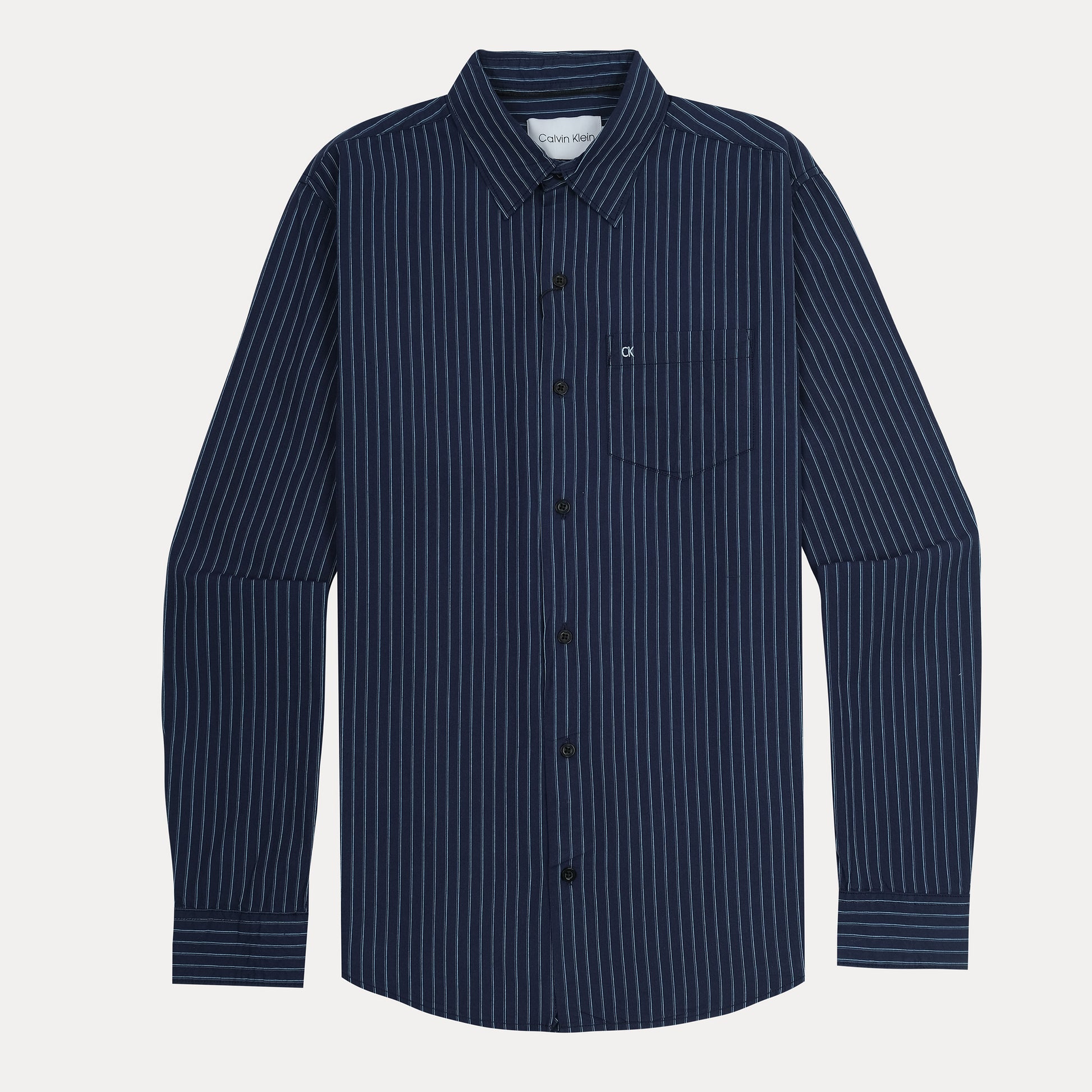 Calvin Klein Striped Elegance Shirt in Midnight Blue
