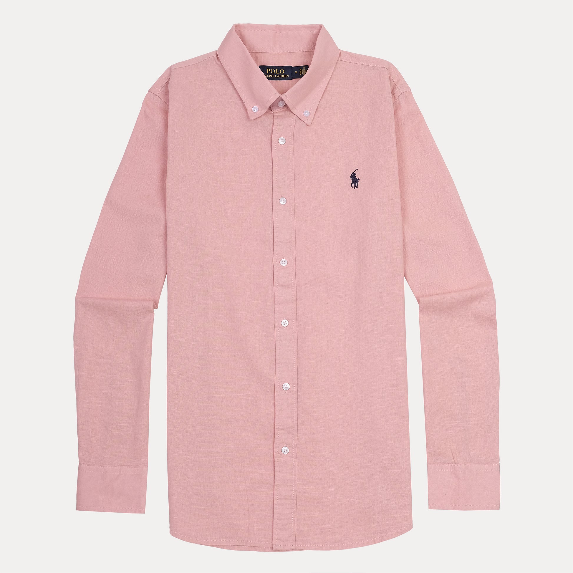 POLO Ralph Lauren SLIM FIT Pink Button-Down Linen Shirt