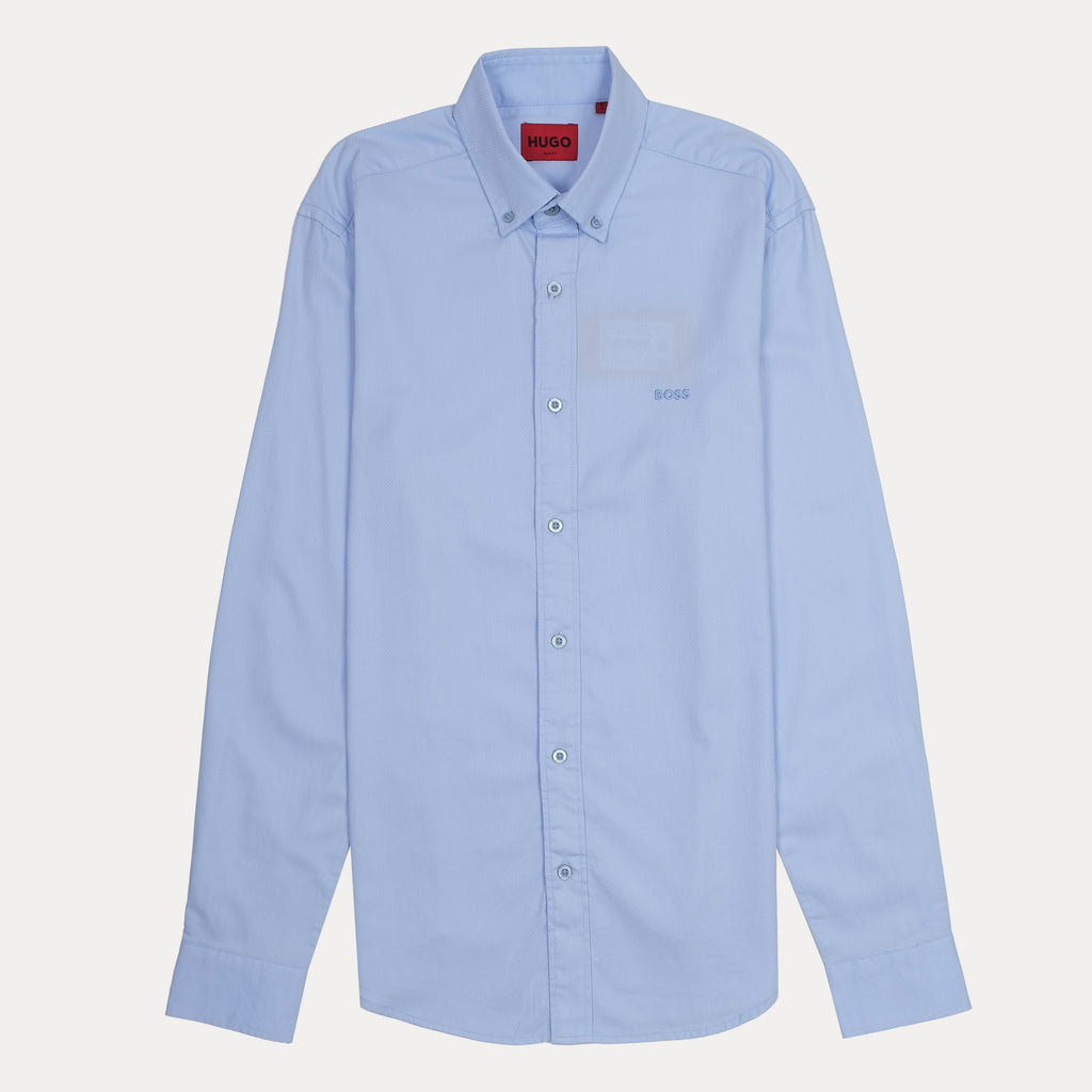 HUGO Serene Azure Tailored Fit Long Sleeve Button-Up Shirt