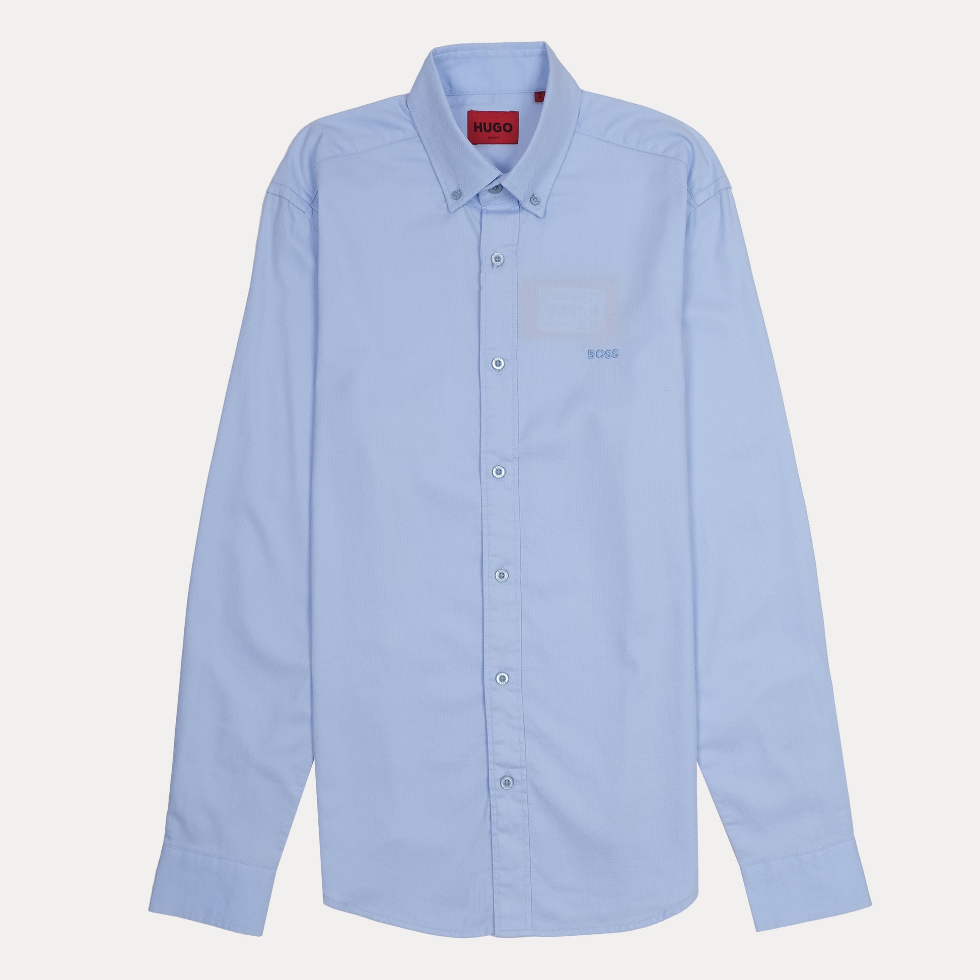 HUGO Serene Azure Tailored Fit Long Sleeve Button-Up Shirt