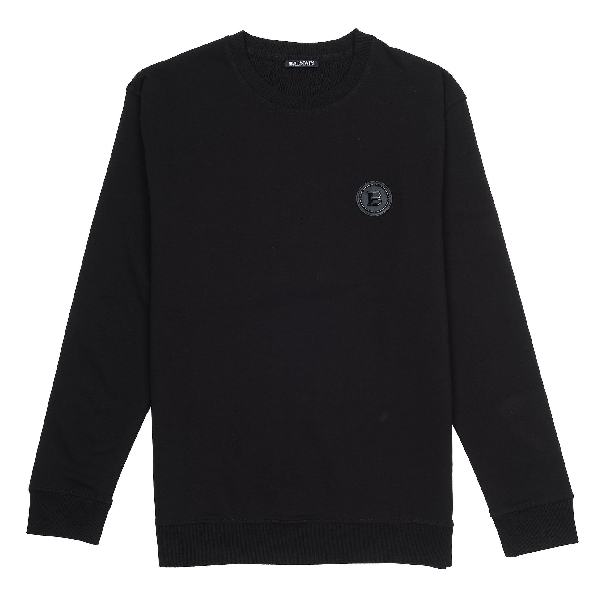 BALMAIN Luxe Black Logo Sweatshirt