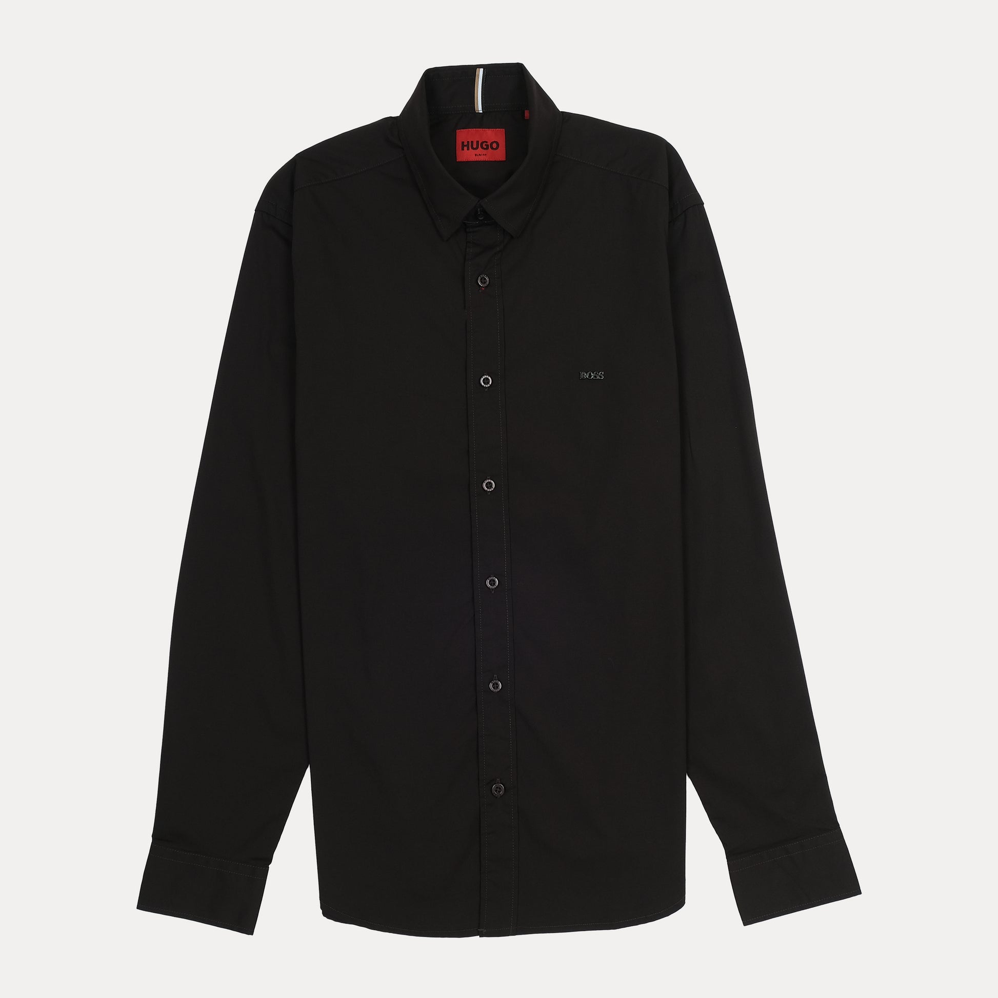 HUGO Onyx Shadow Tailored Fit Long Sleeve Button-Up Shirt