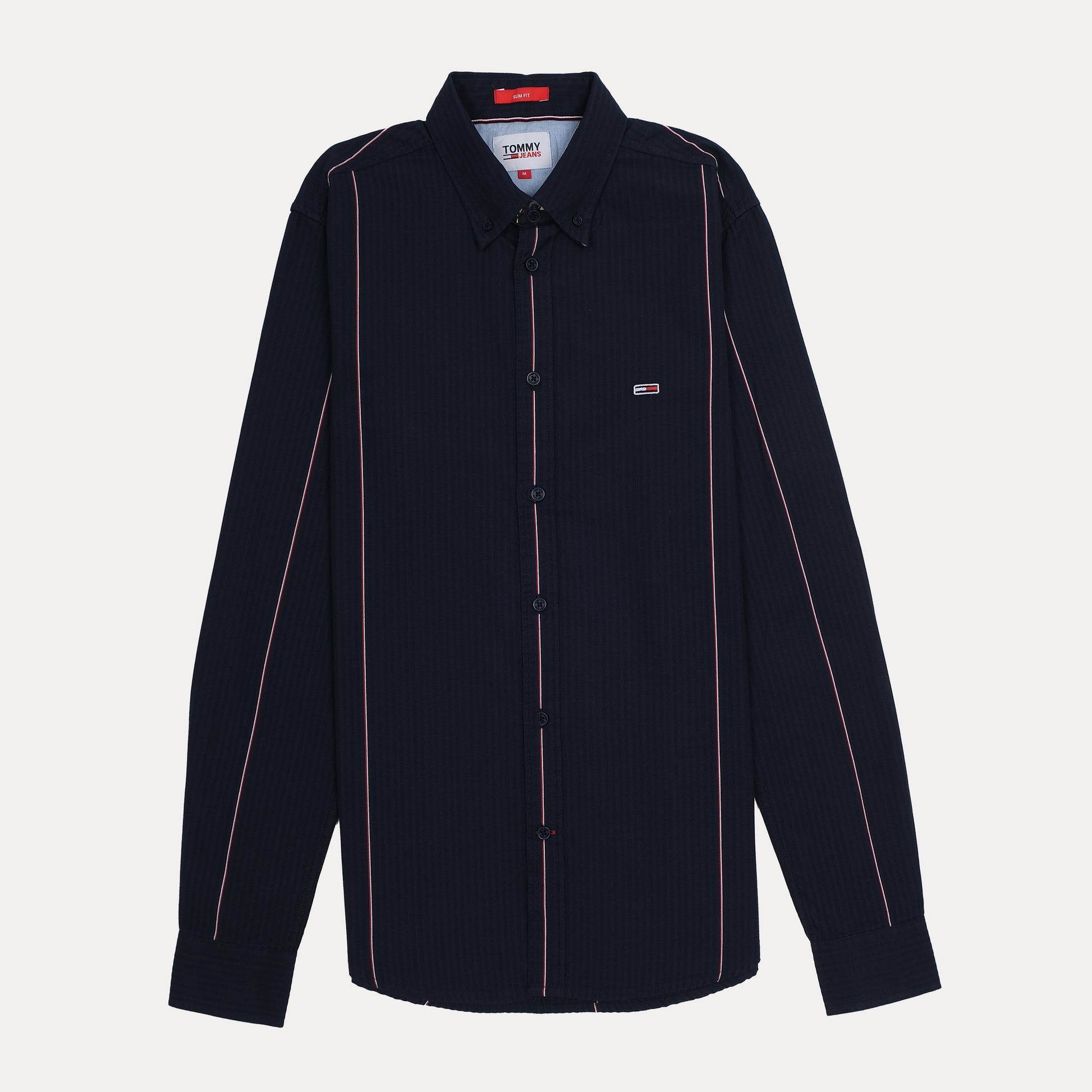 TOMMY JEANS Prismatic Cobalt Echo Slim Fit Long Sleeve Shirt