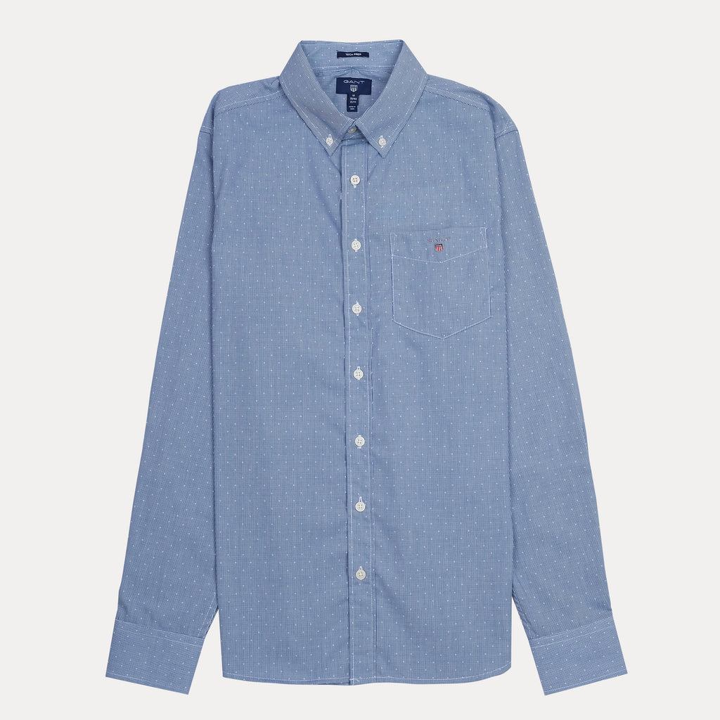 GANT Tech Prep Button-Up Shirt in Serene Sky Blue