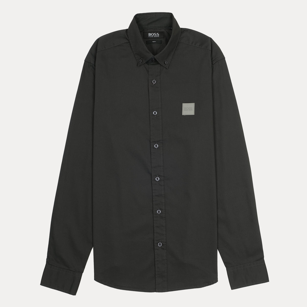 BOSS Midnight Onyx Eco-Conscious Slim Fit Long Sleeve Button-Up Shirt