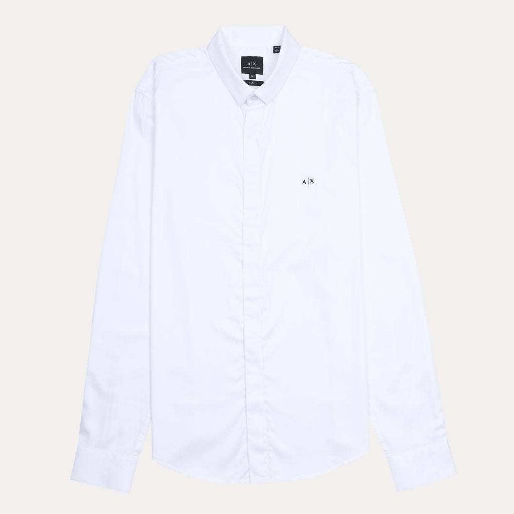 Armani Exchange Slim Fit White Dress Shirt