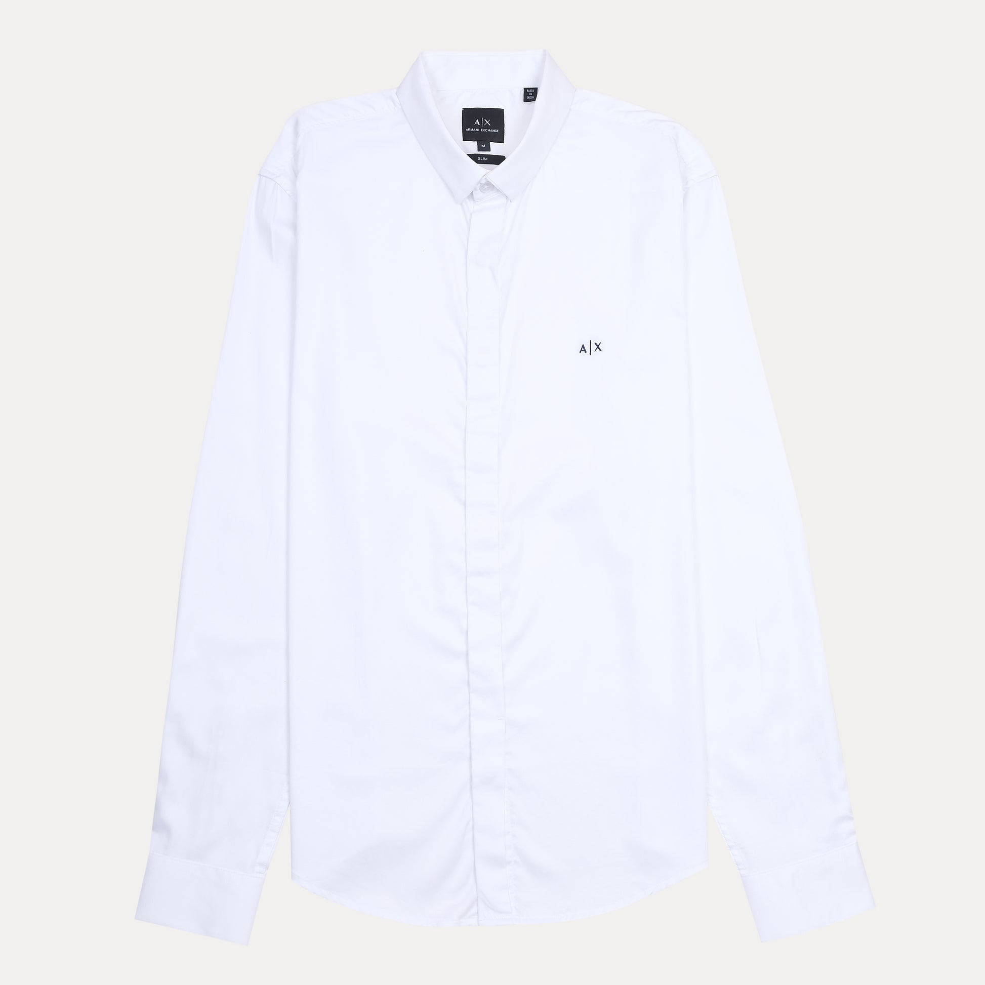 Armani Exchange Slim Fit White Dress Shirt