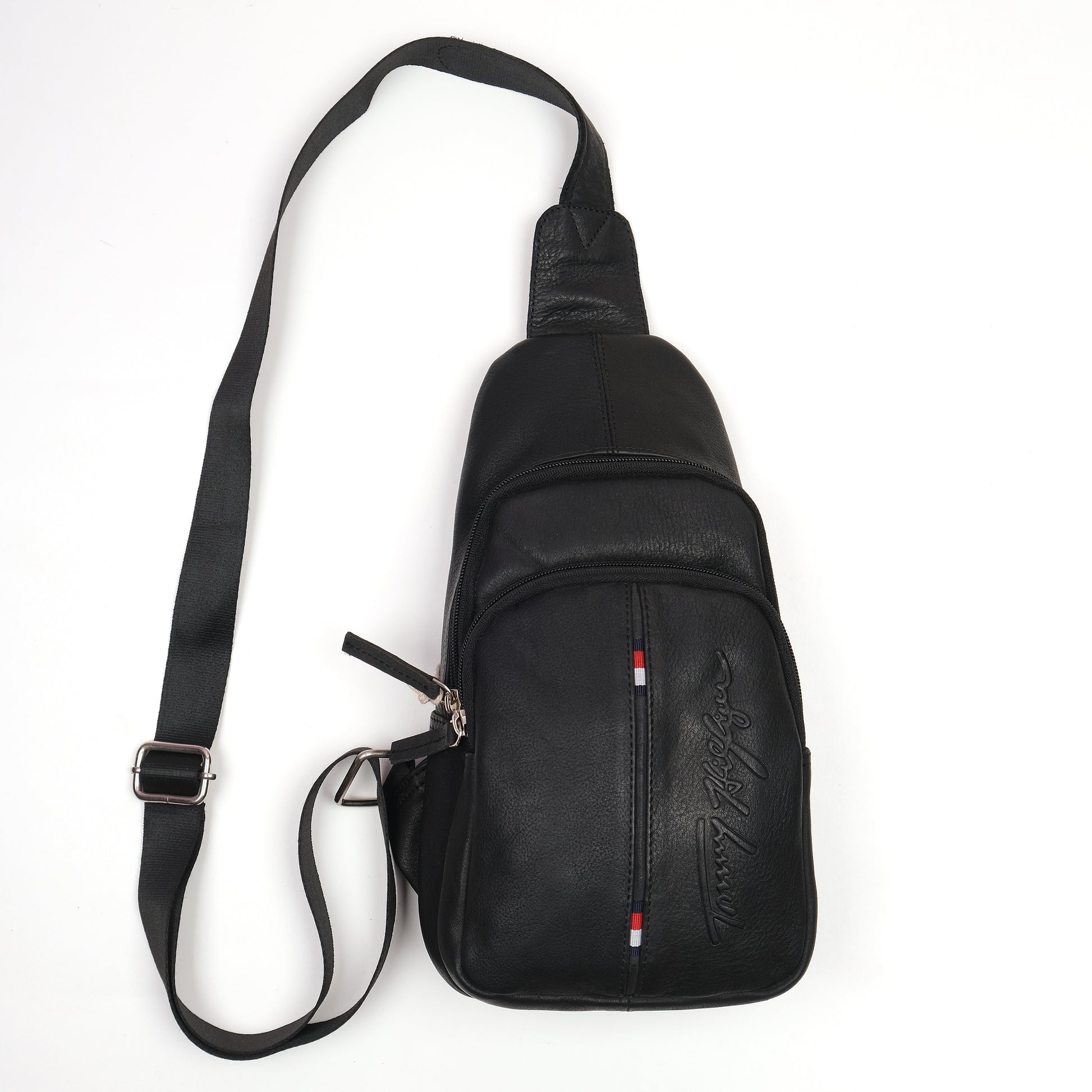 Tommy Jeans Sleek Urban Sling Bag in Midnight Black