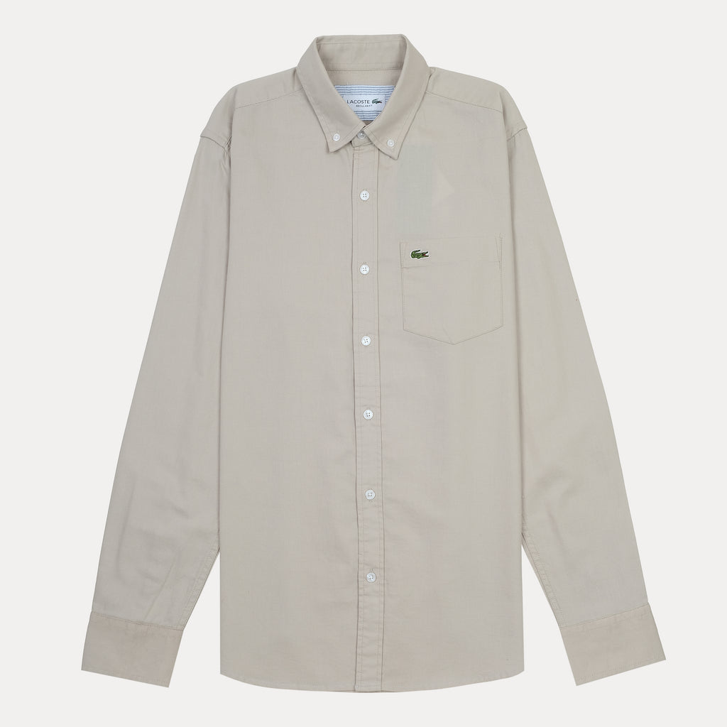 Lacoste Elegant Ecru Button-Up Shirt
