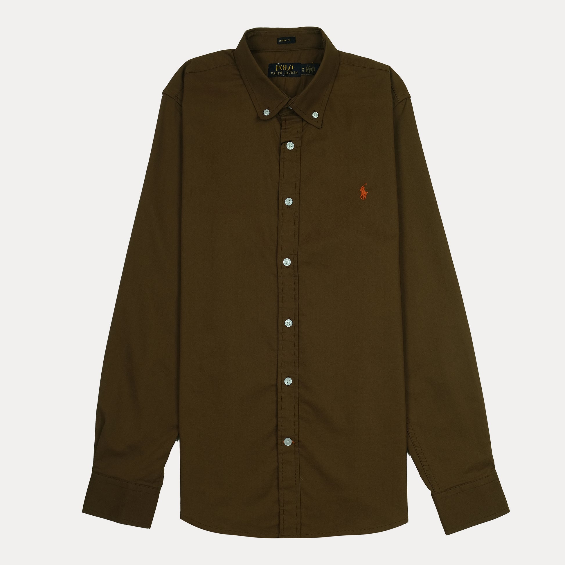 Polo Ralph Lauren Classic Fit Button-Down Shirt in Dark Brown